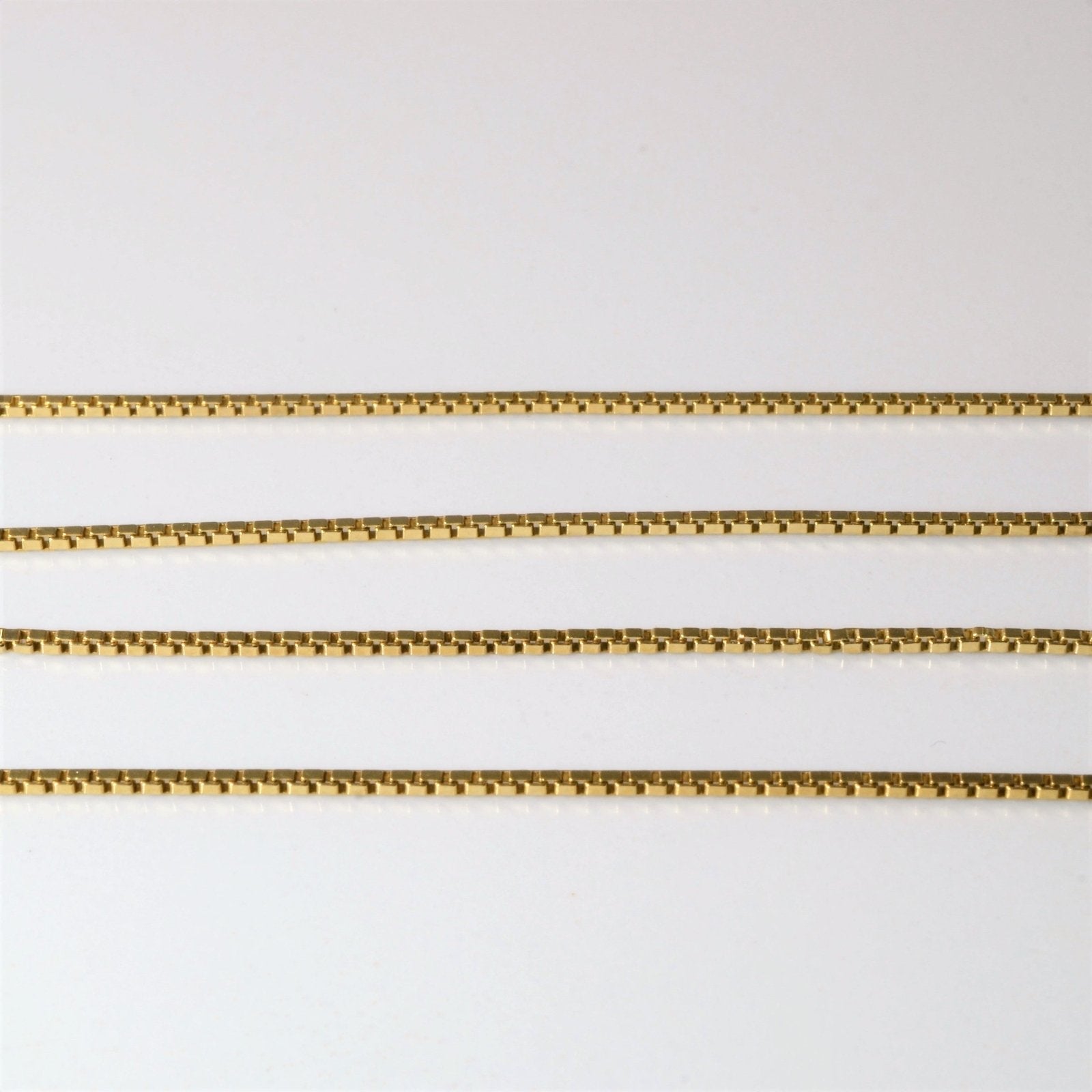 10k Yellow Gold Box Chain | 20" | - 100 Ways