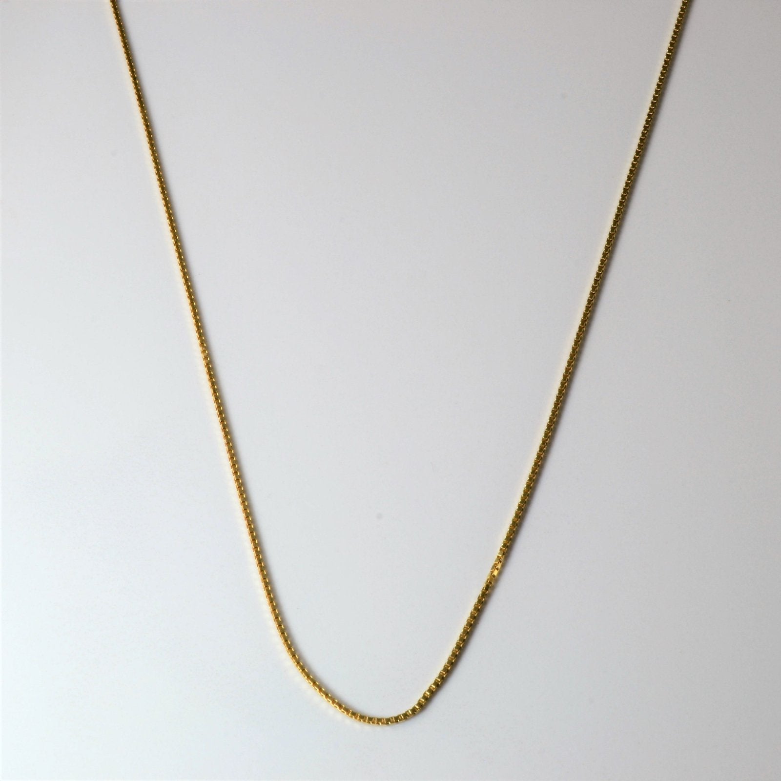 10k Yellow Gold Box Chain | 20"| - 100 Ways