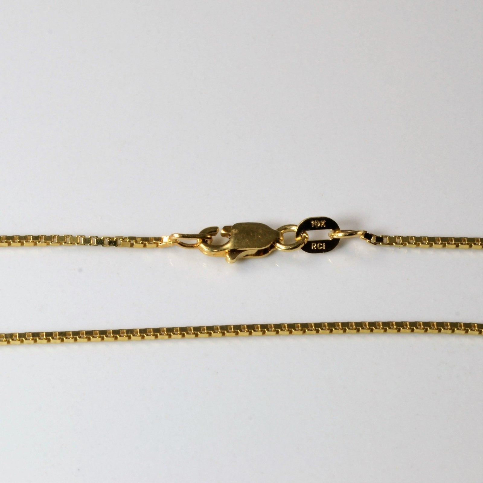 10k Yellow Gold Box Chain | 20"| - 100 Ways