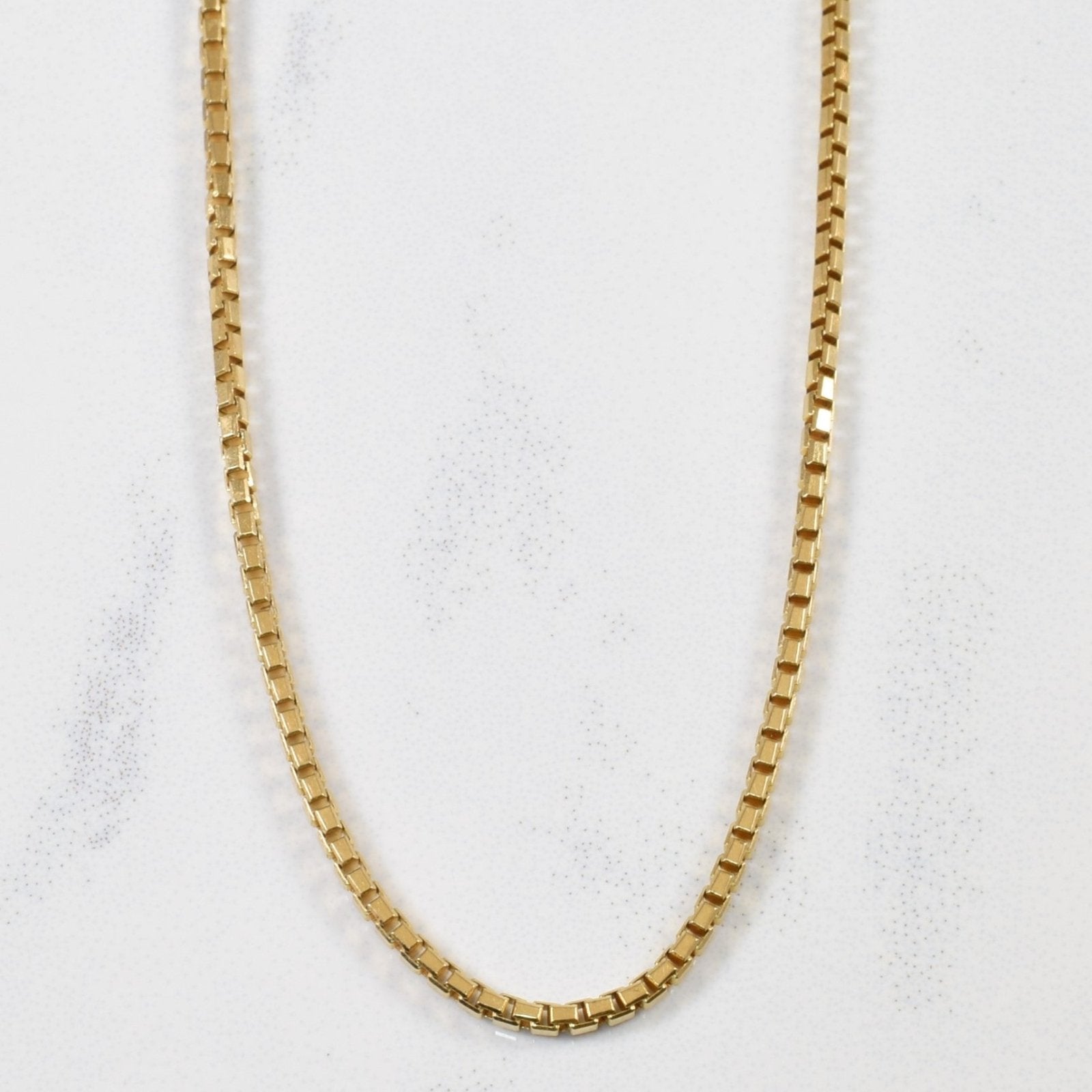 10k Yellow Gold Box Chain | 20" | - 100 Ways