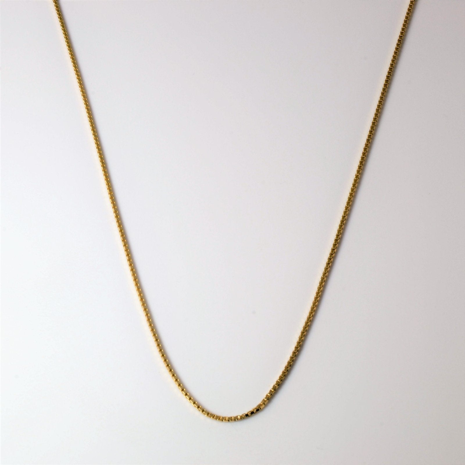 10k Yellow Gold Box Chain | 20"| - 100 Ways