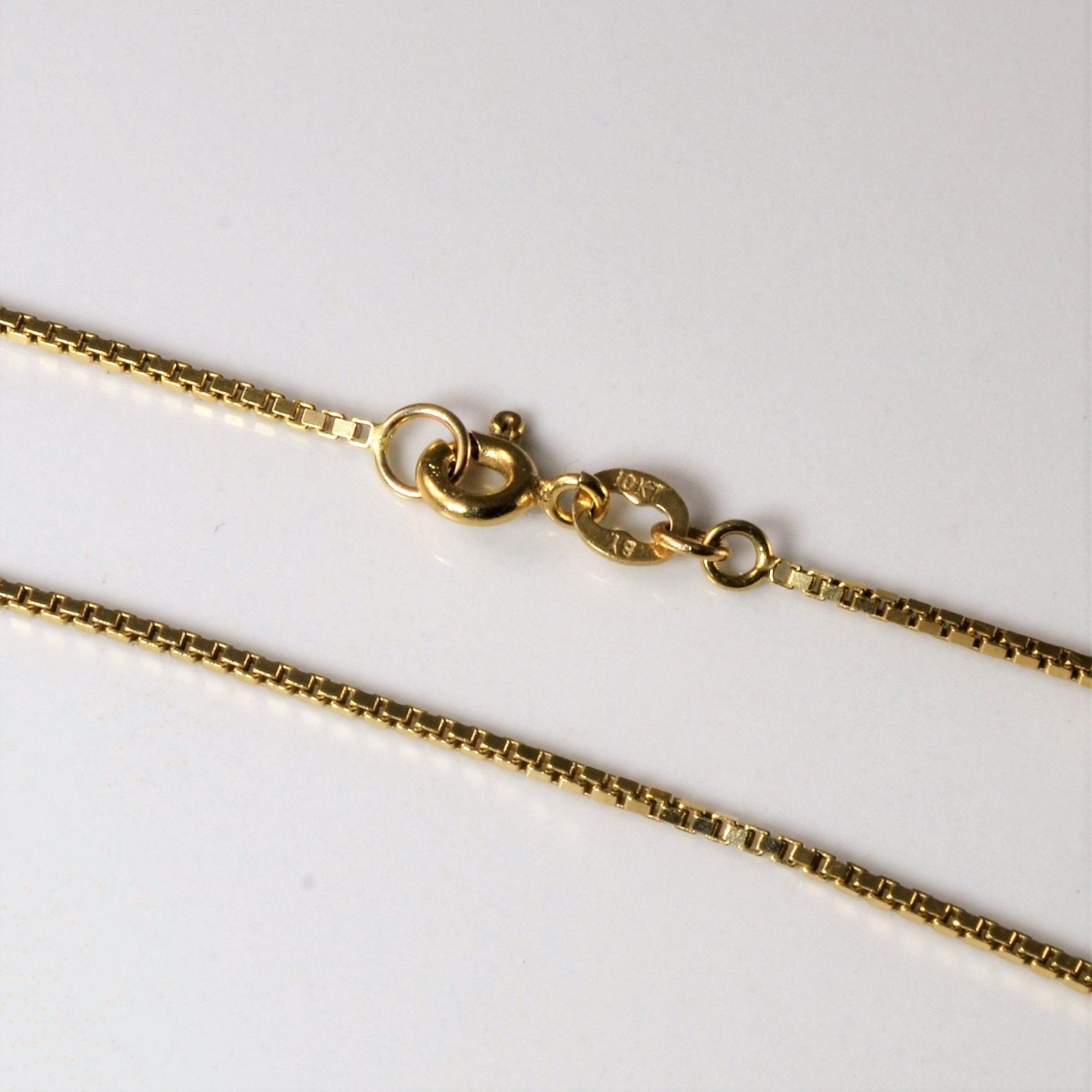 10k Yellow Gold Box Chain | 20"| - 100 Ways