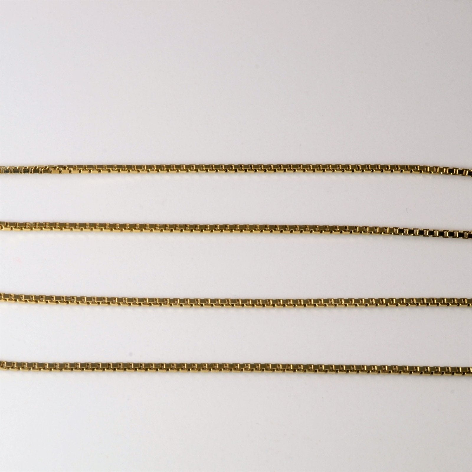 10k Yellow Gold Box Chain | 20"| - 100 Ways