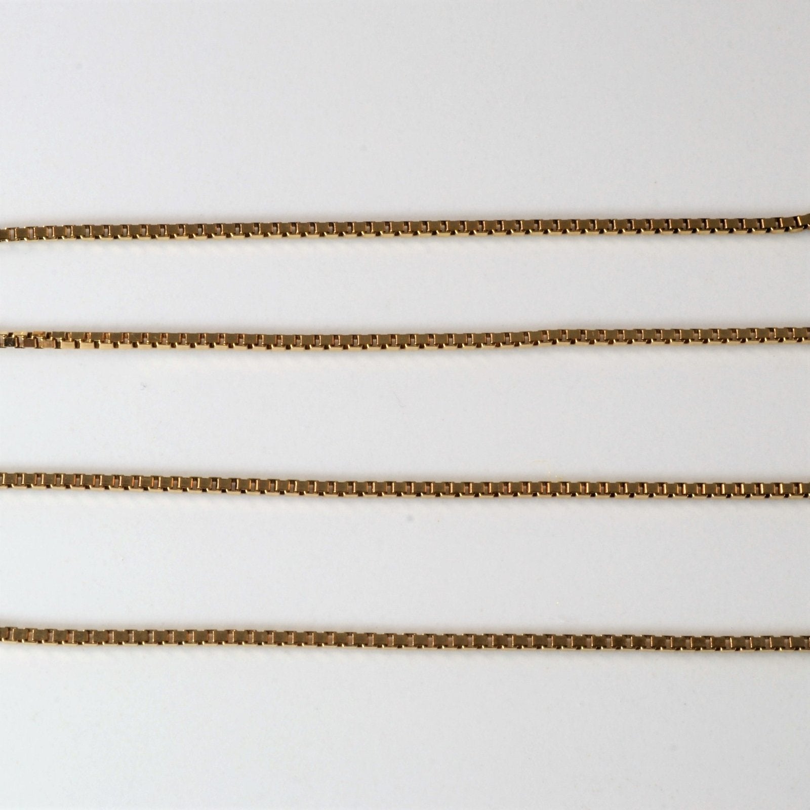 10k Yellow Gold Box Chain | 20"| - 100 Ways