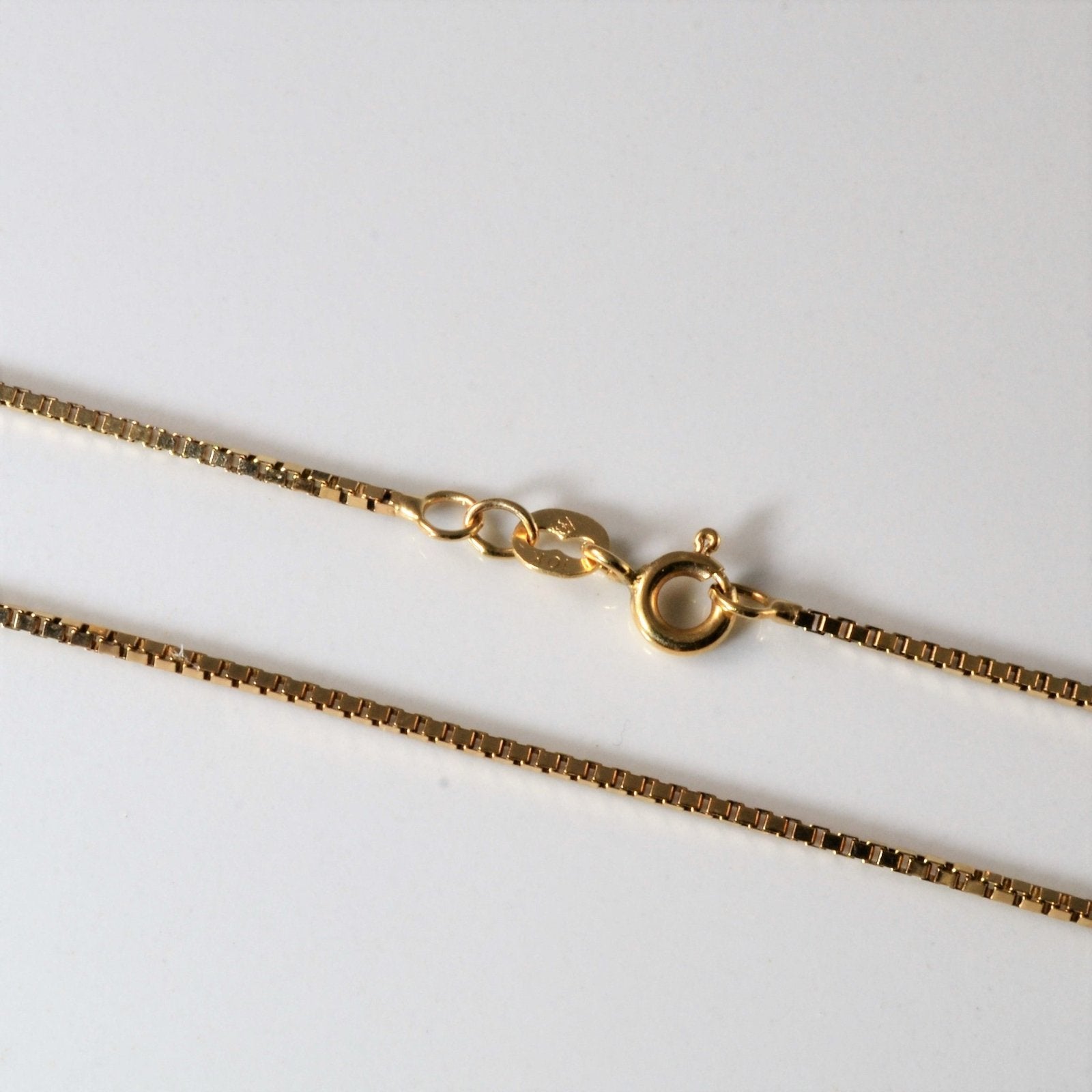10k Yellow Gold Box Chain | 20"| - 100 Ways