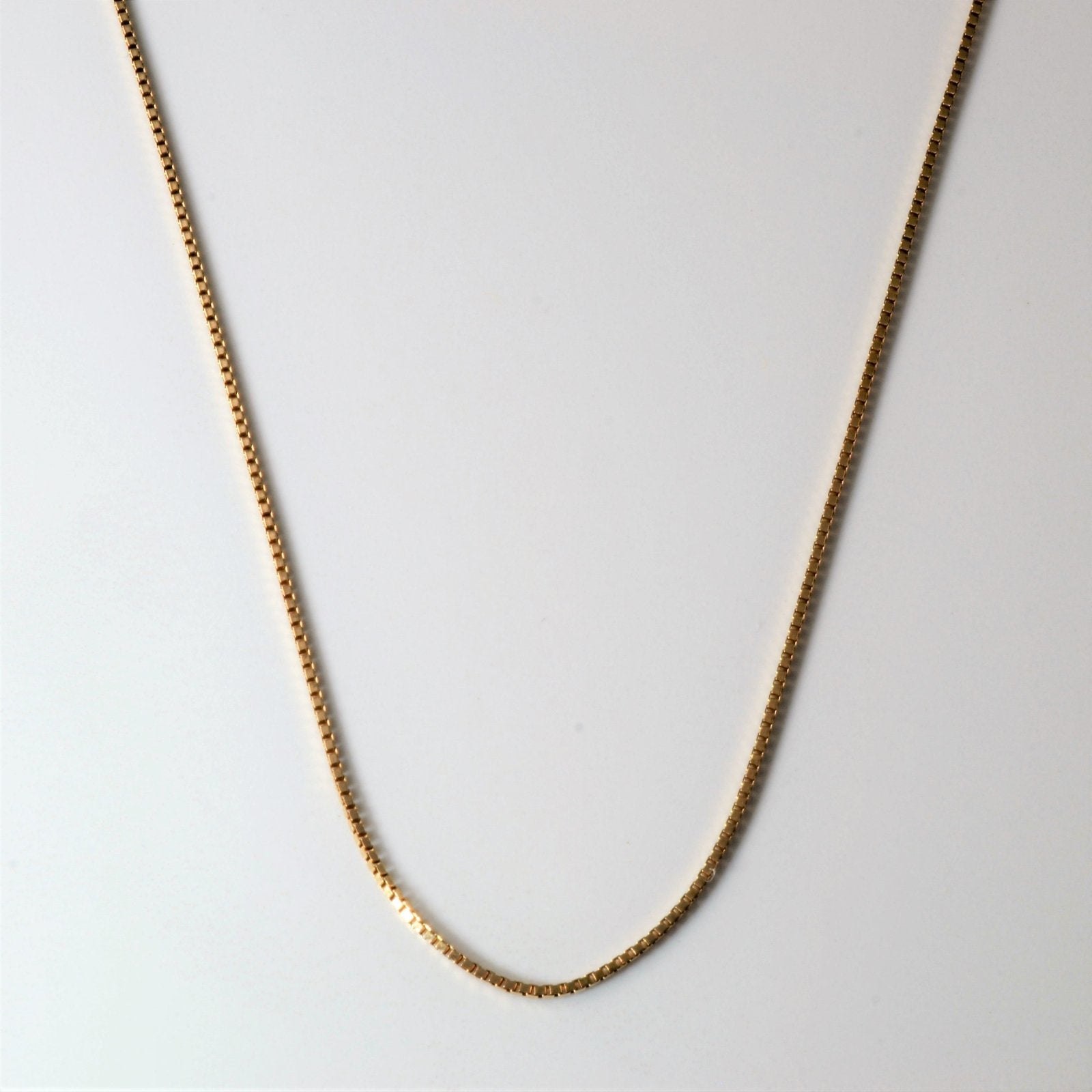 10k Yellow Gold Box Chain | 20"| - 100 Ways