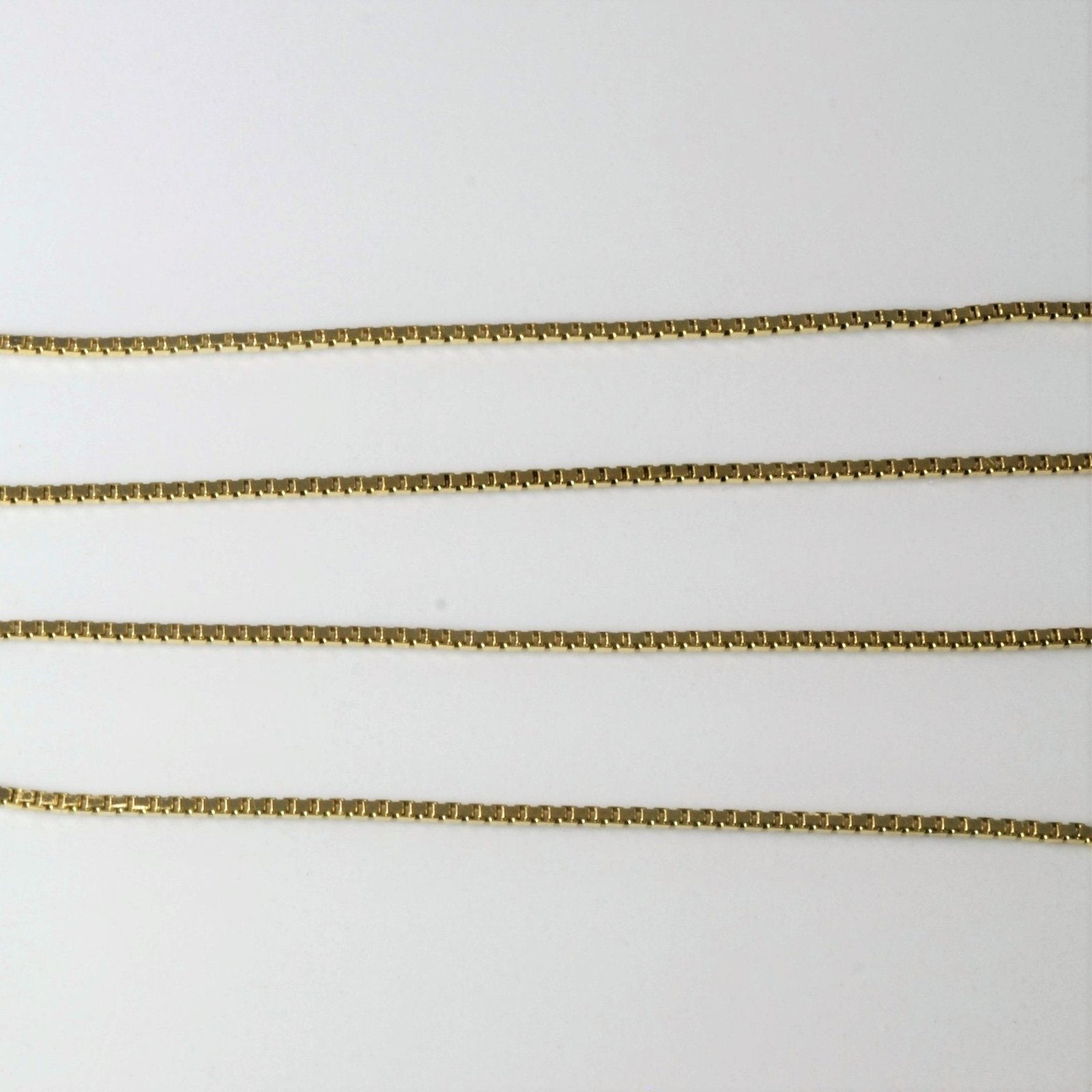 10k Yellow Gold Box Chain | 20"| - 100 Ways