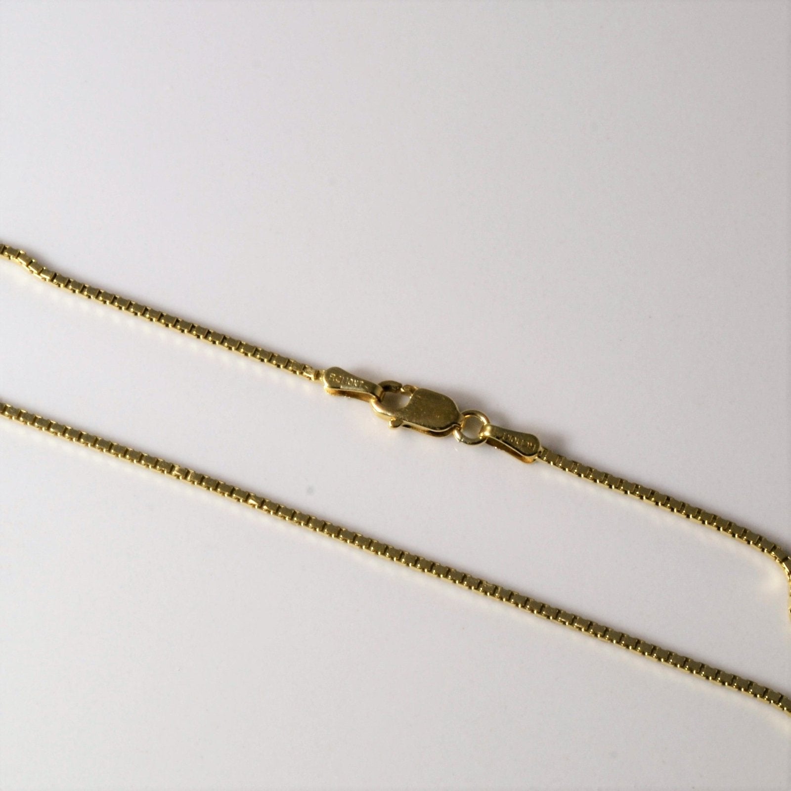10k Yellow Gold Box Chain | 20"| - 100 Ways