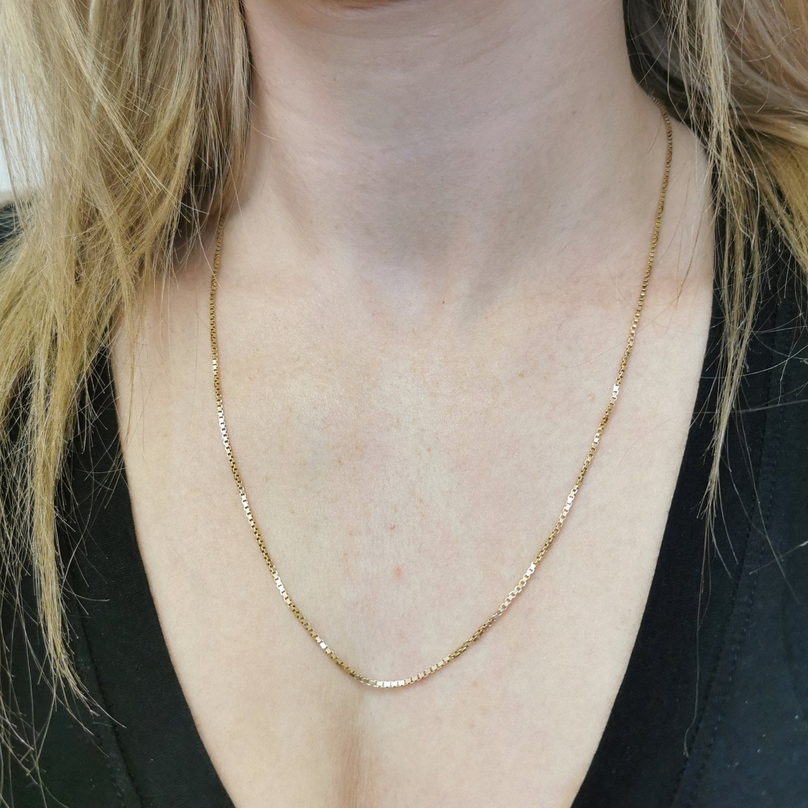 10k Yellow Gold Box Chain | 20" | - 100 Ways