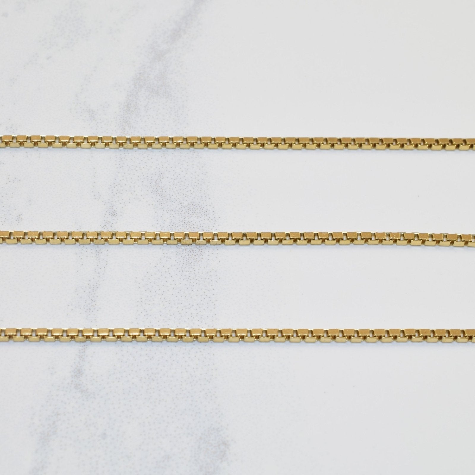 10k Yellow Gold Box Chain | 20" | - 100 Ways
