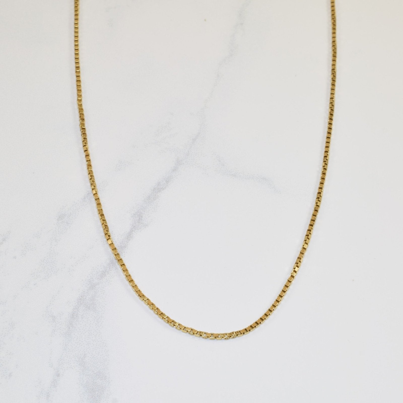 10k Yellow Gold Box Chain | 20" | - 100 Ways