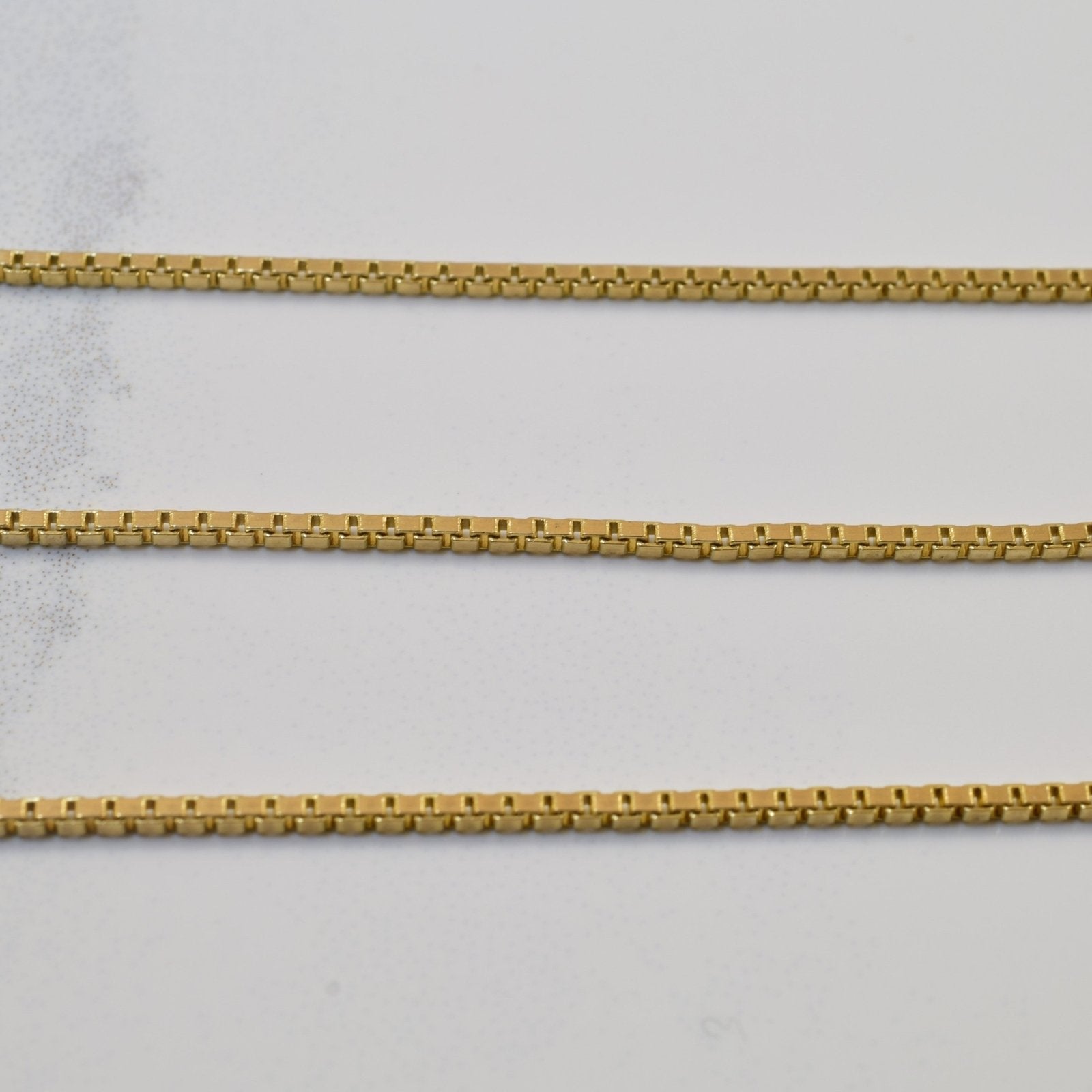 10k Yellow Gold Box Chain | 20" | - 100 Ways