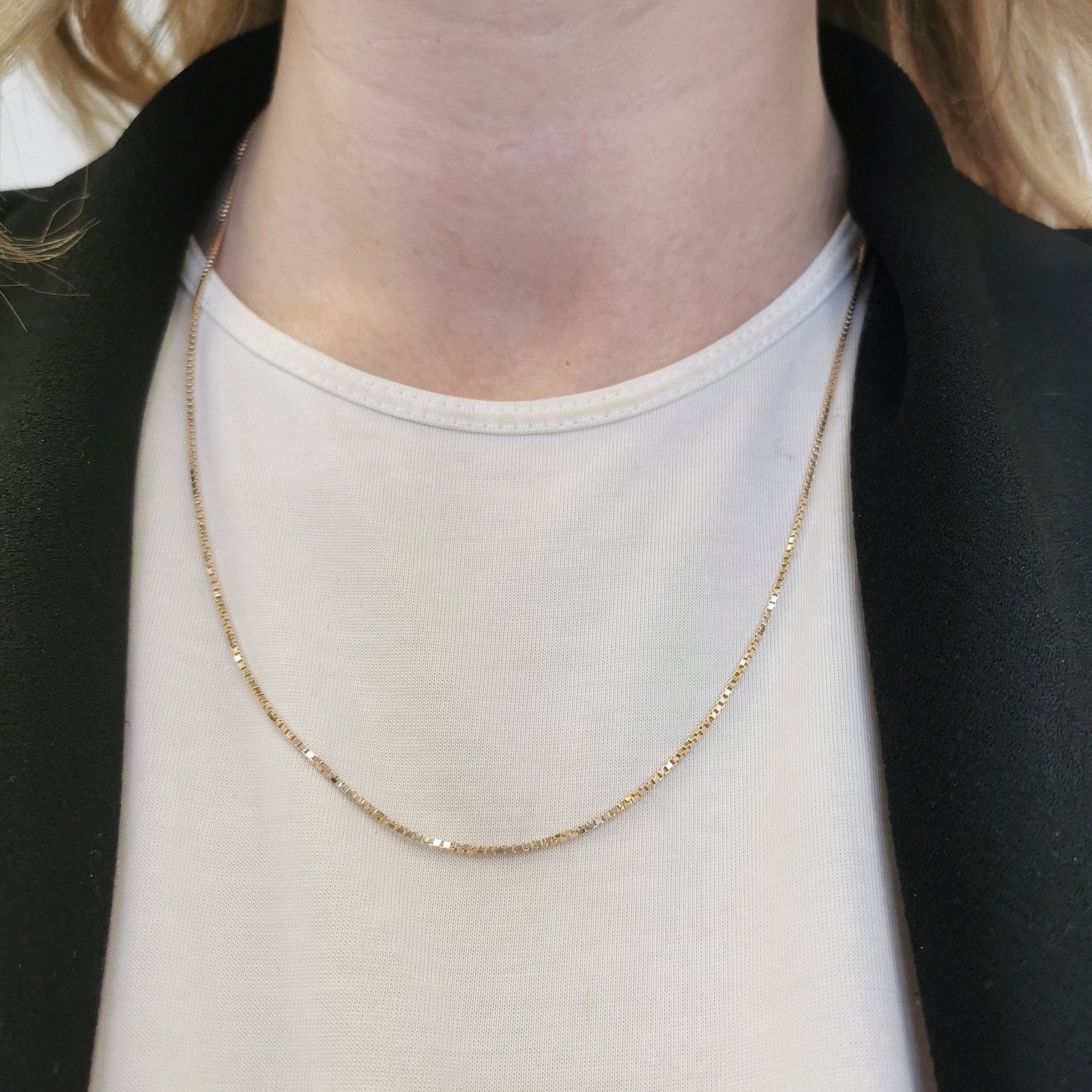 10k Yellow Gold Box Chain | 20" | - 100 Ways