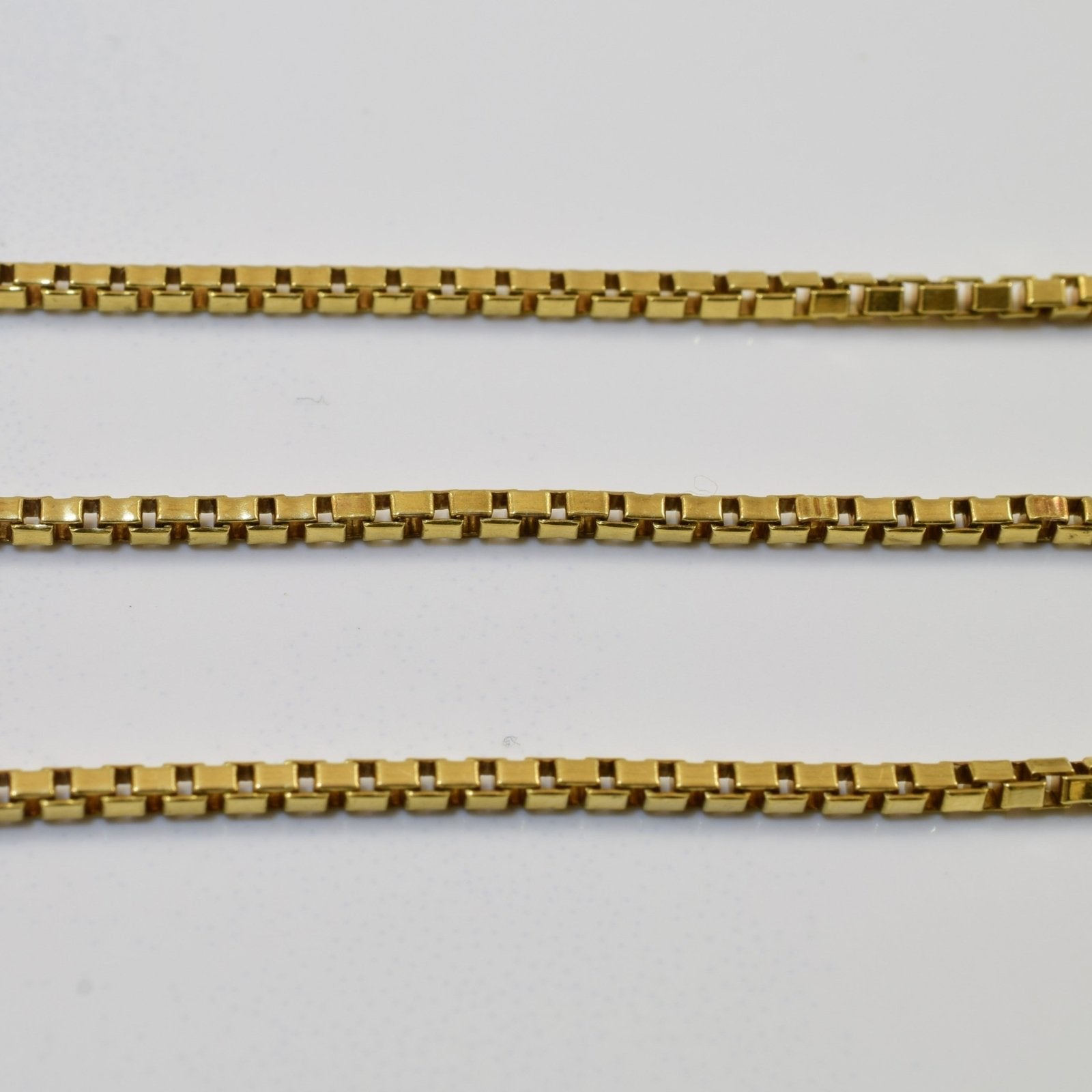 10k Yellow Gold Box Chain | 21" | - 100 Ways