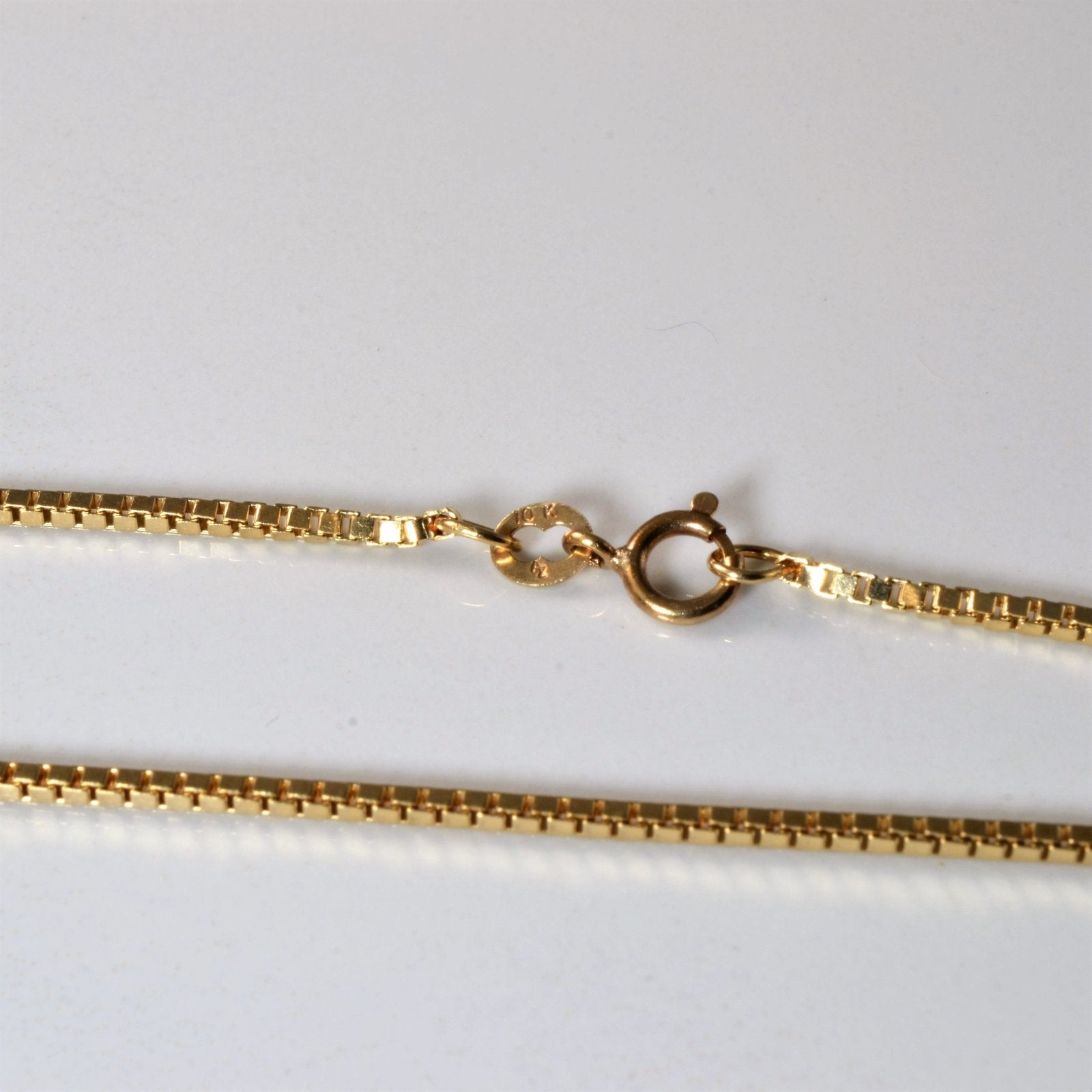 10k Yellow Gold Box Chain | 22" | - 100 Ways