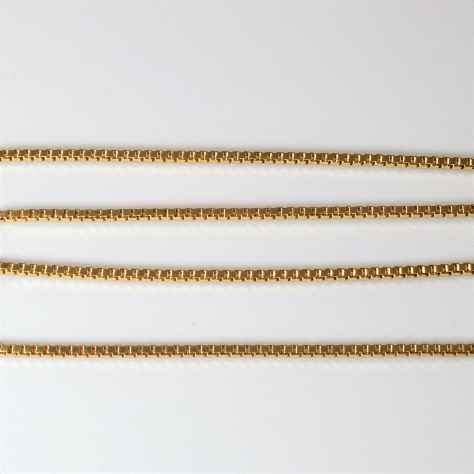 10k Yellow Gold Box Chain | 22" | - 100 Ways