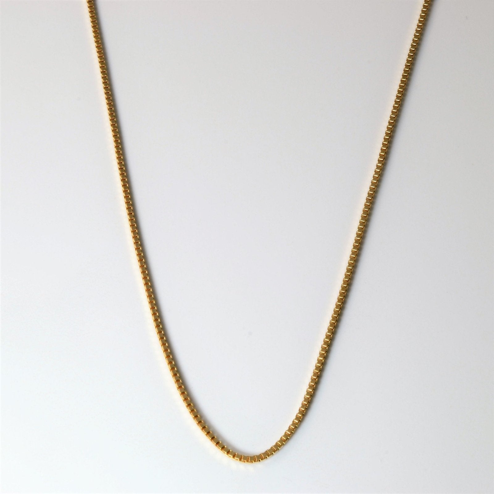 10k Yellow Gold Box Chain | 22" | - 100 Ways