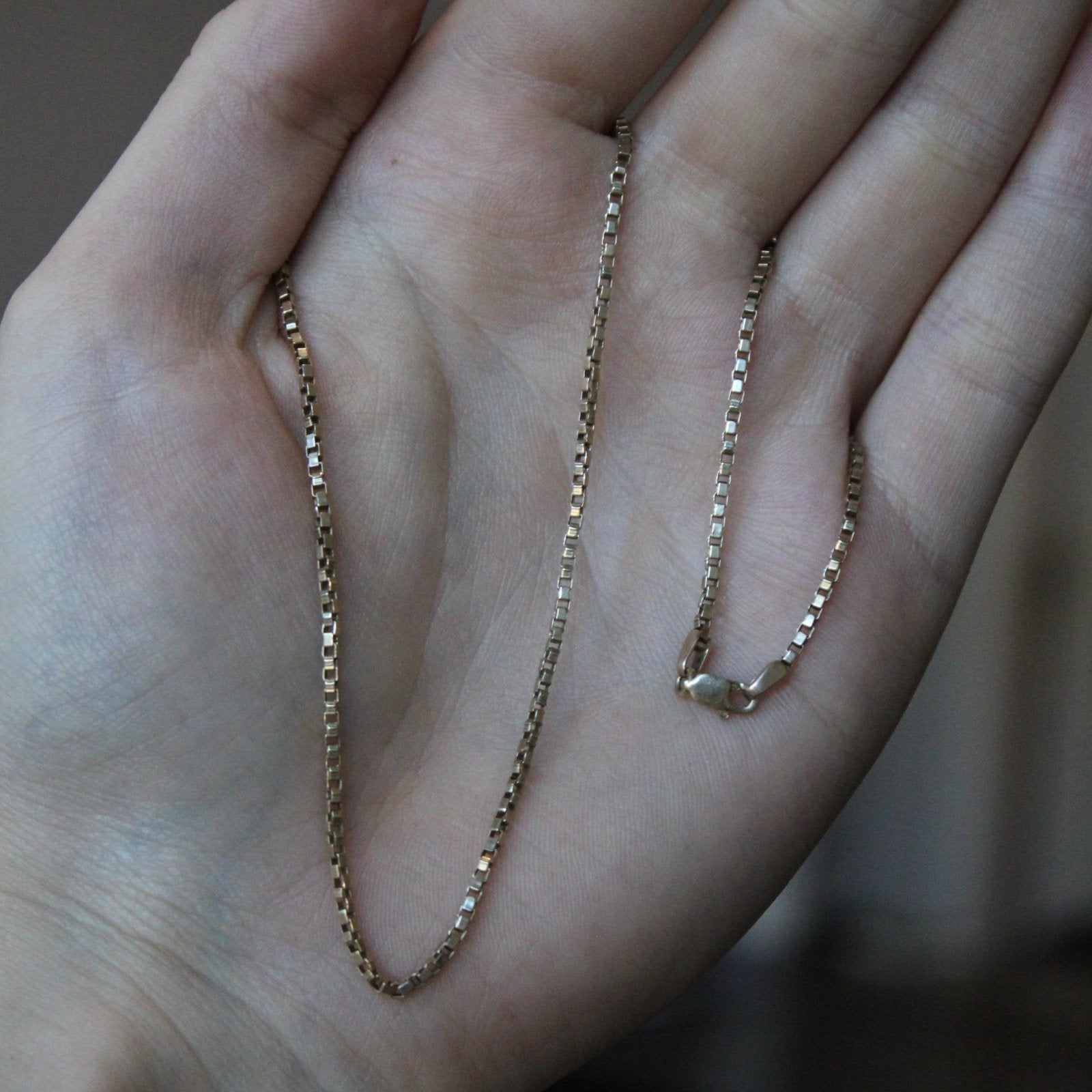 10k Yellow Gold Box Chain | 22" | - 100 Ways