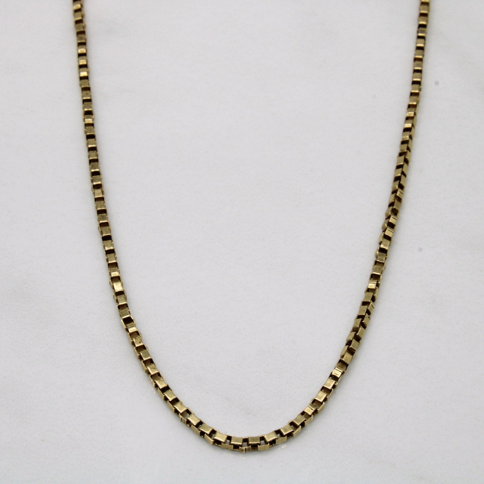 10k Yellow Gold Box Chain | 22" | - 100 Ways