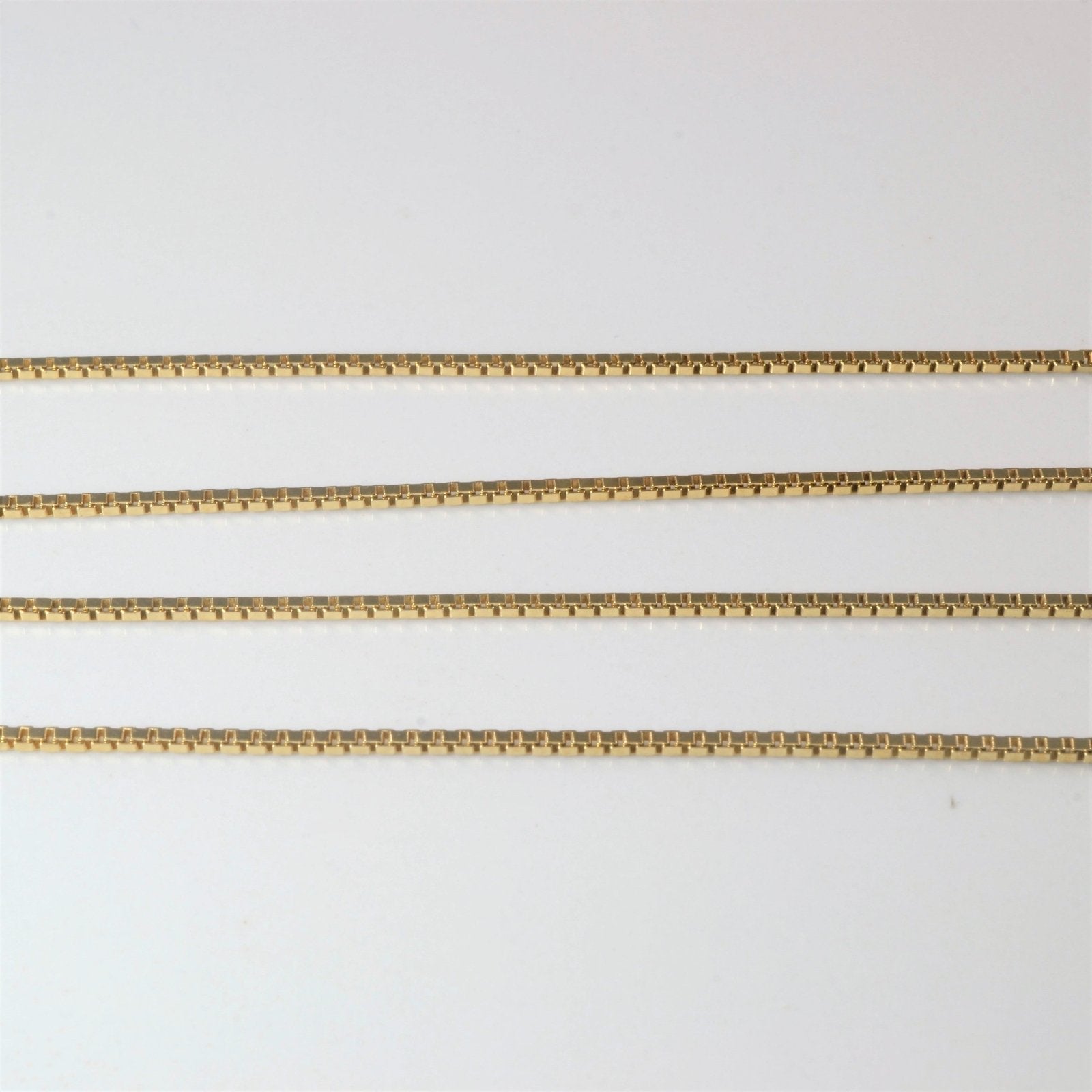 10k Yellow Gold Box Chain | 22" | - 100 Ways
