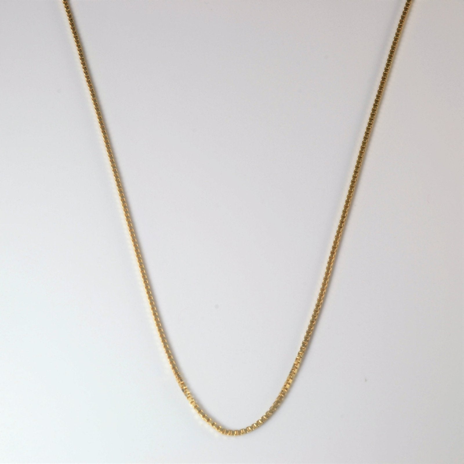10k Yellow Gold Box Chain | 22" | - 100 Ways