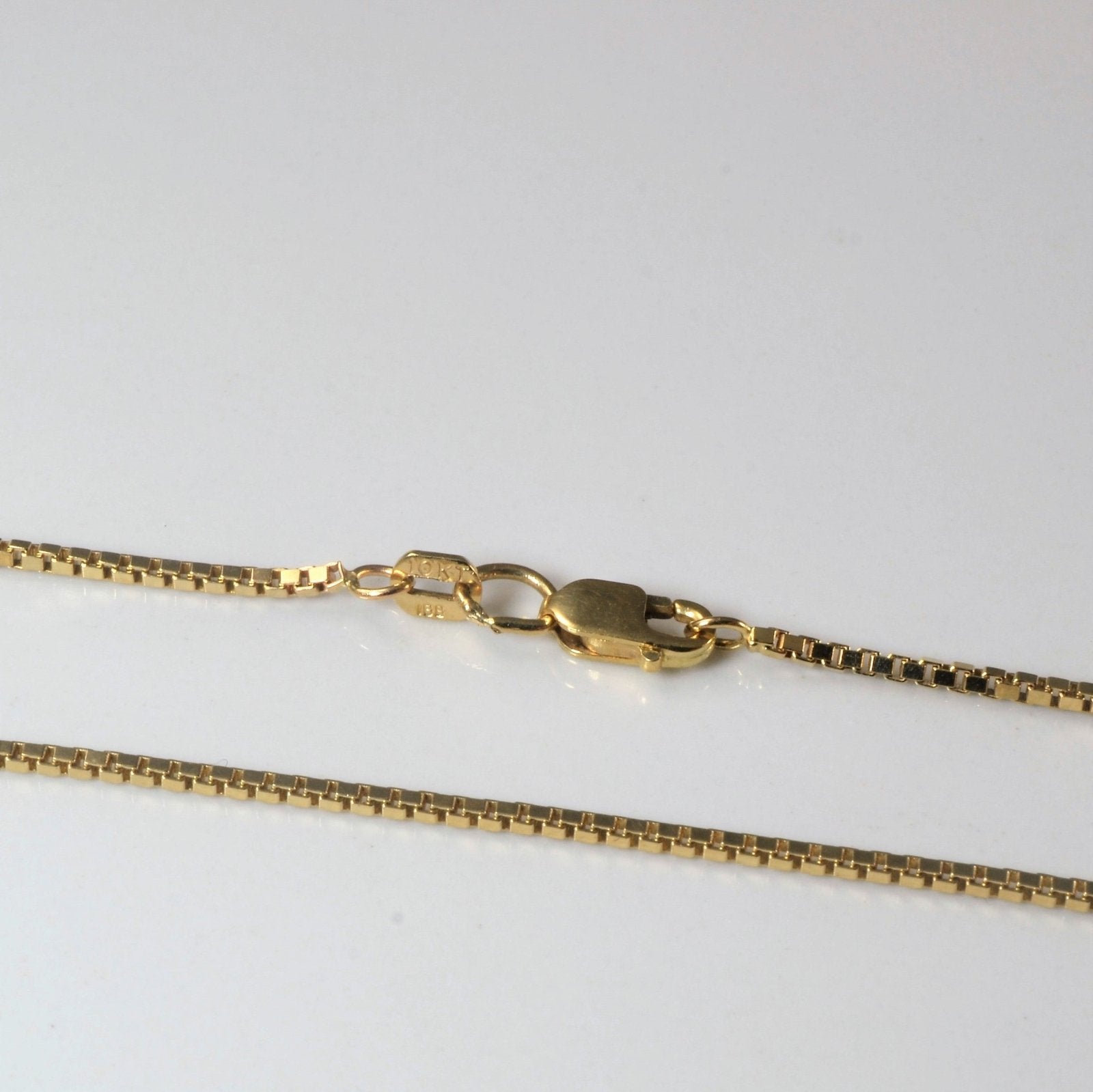 10k Yellow Gold Box Chain | 22" | - 100 Ways