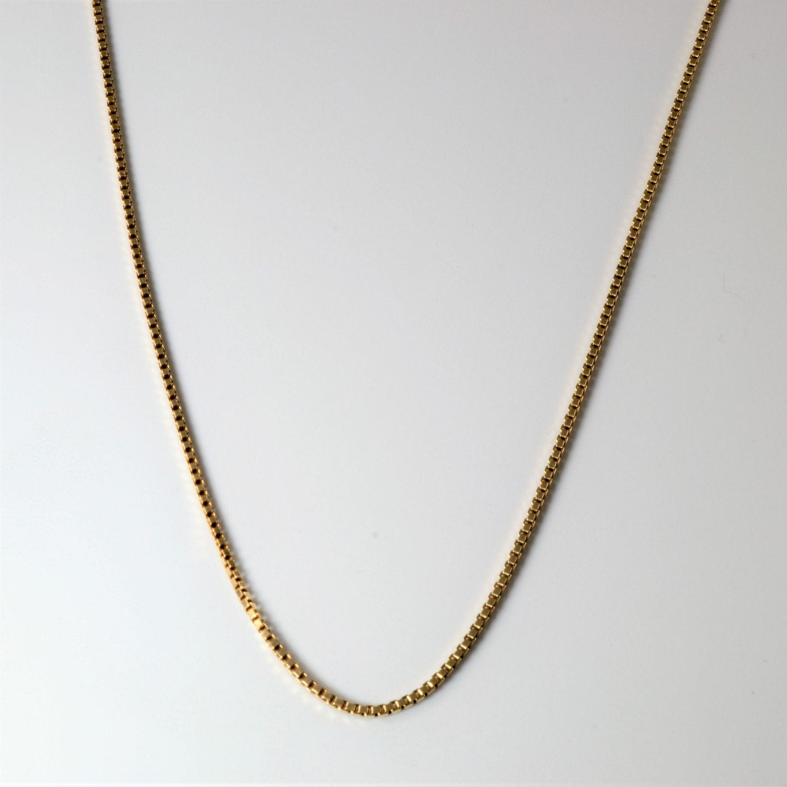 10k Yellow Gold Box Chain | 22" | - 100 Ways
