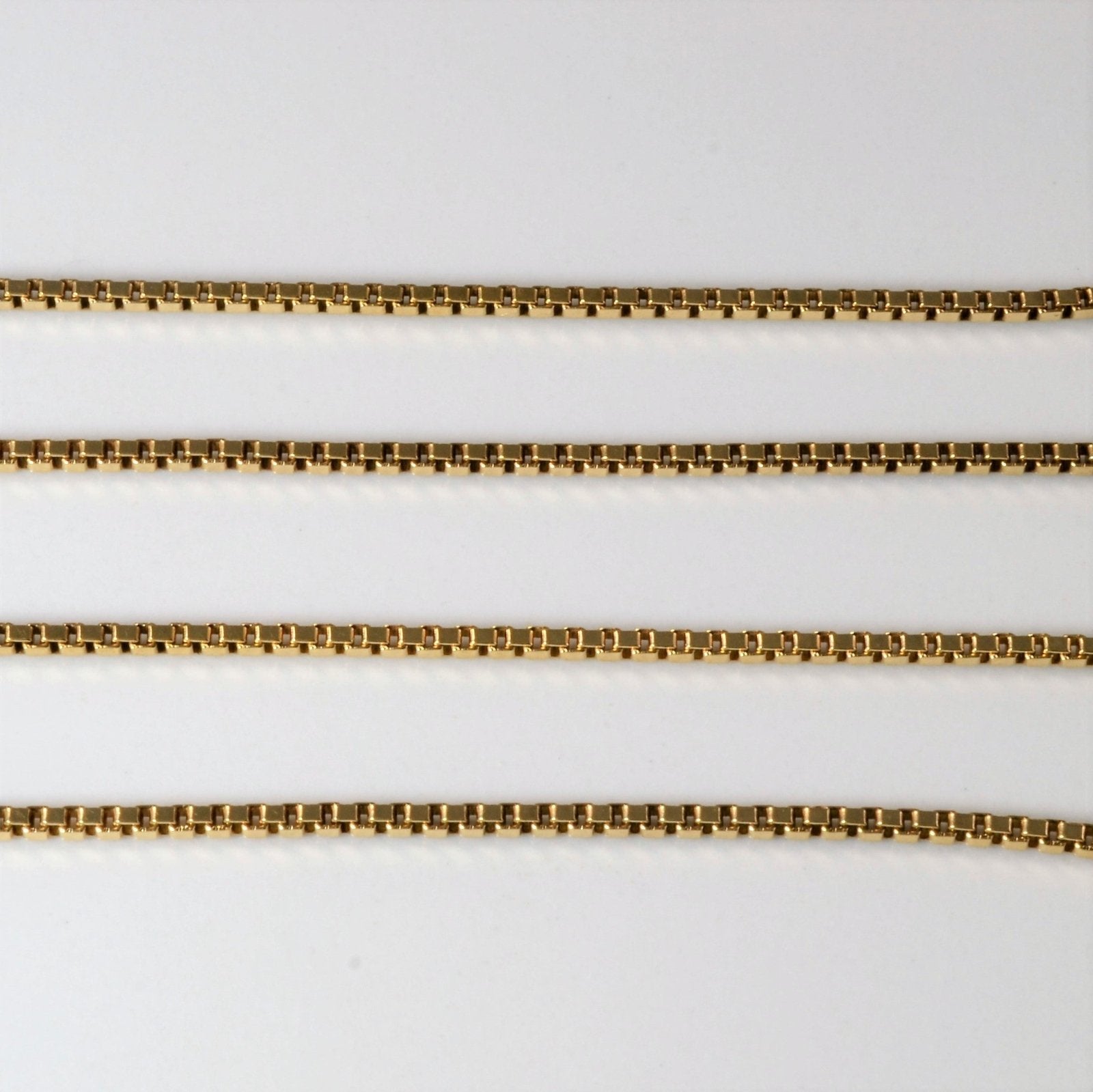 10k Yellow Gold Box Chain | 22" | - 100 Ways