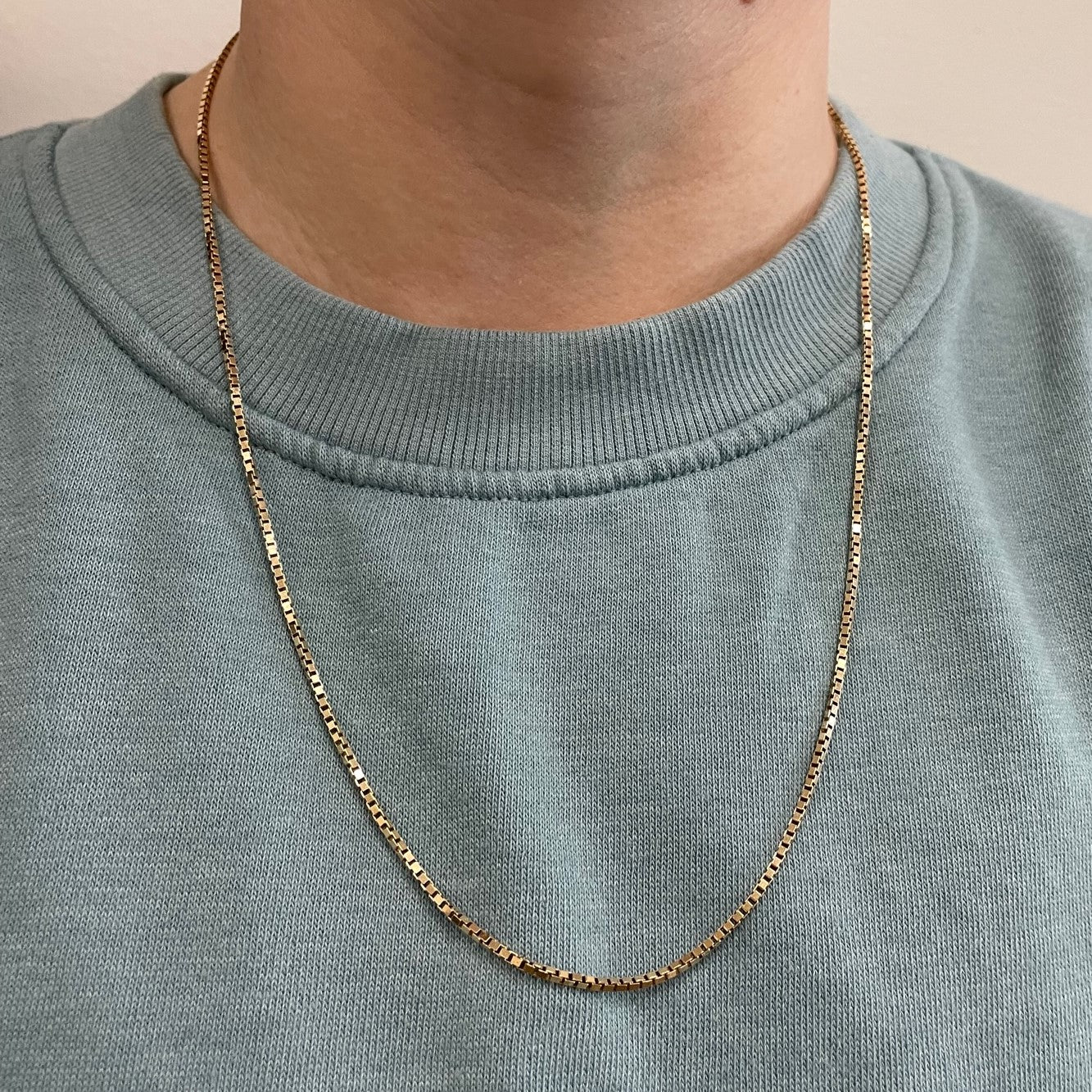10k Yellow Gold Box Chain | 22" | - 100 Ways