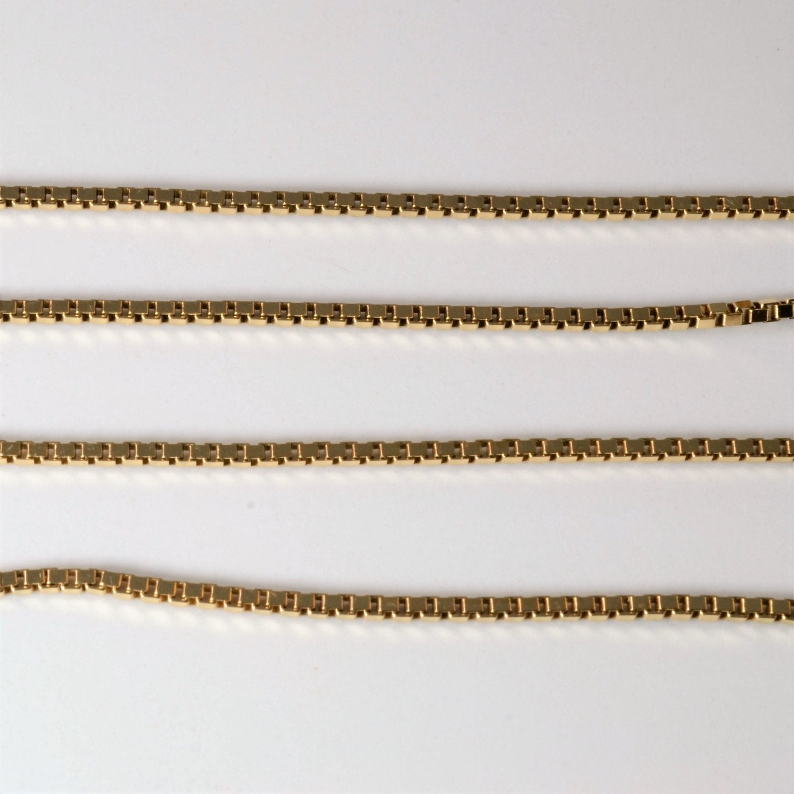 10k Yellow Gold Box Chain | 22" | - 100 Ways