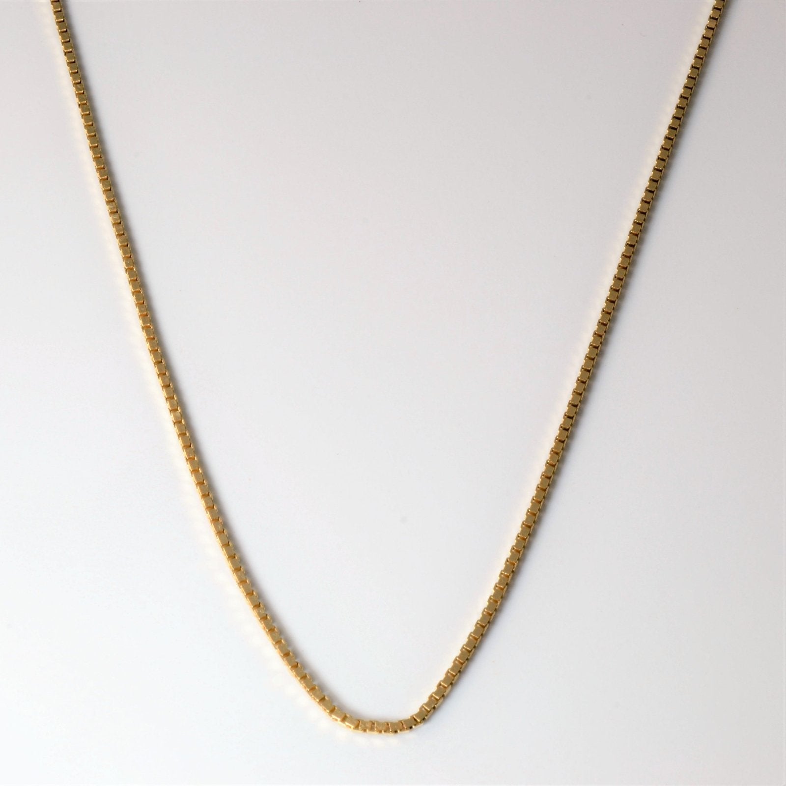 10k Yellow Gold Box Chain | 22" | - 100 Ways