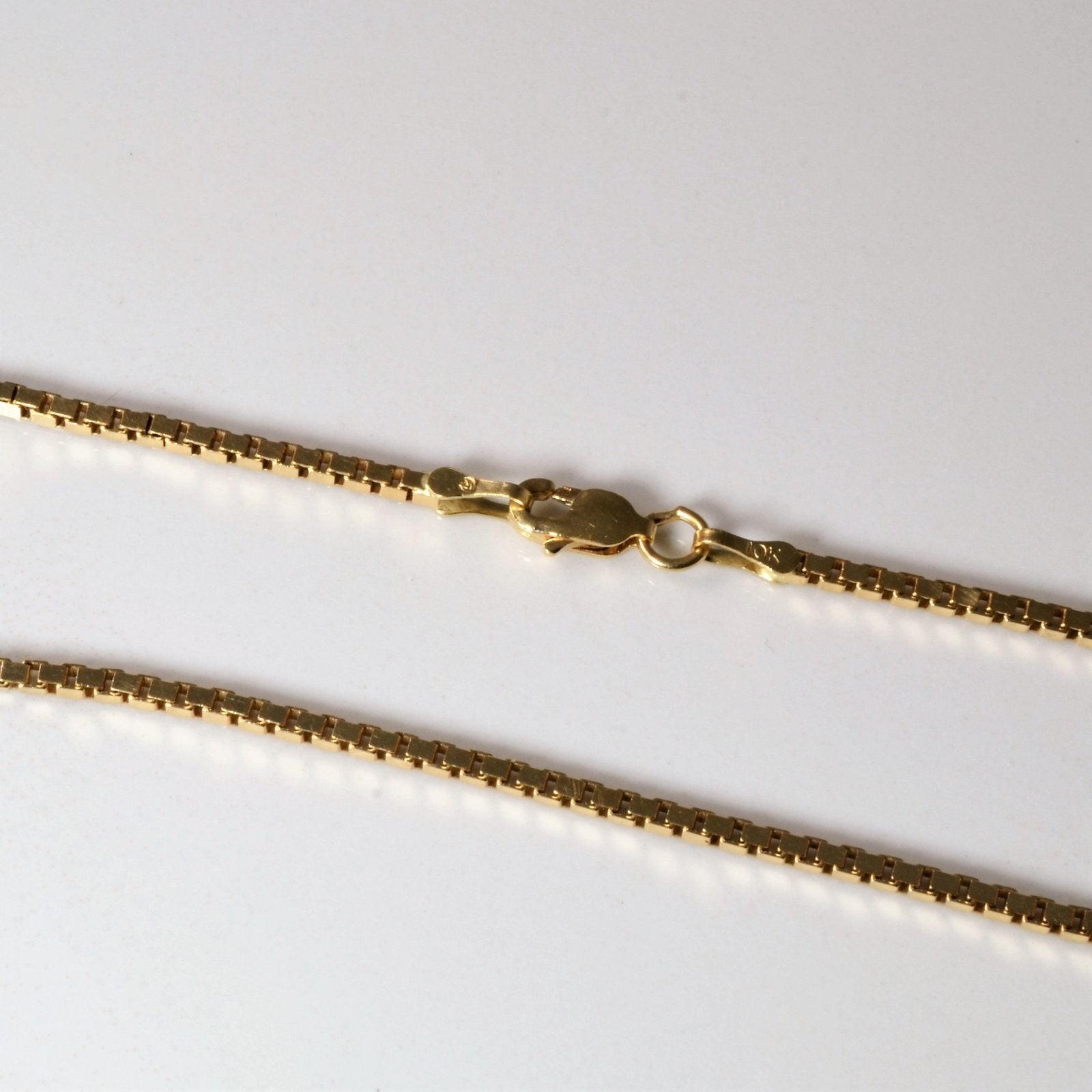 10k Yellow Gold Box Chain | 22" | - 100 Ways