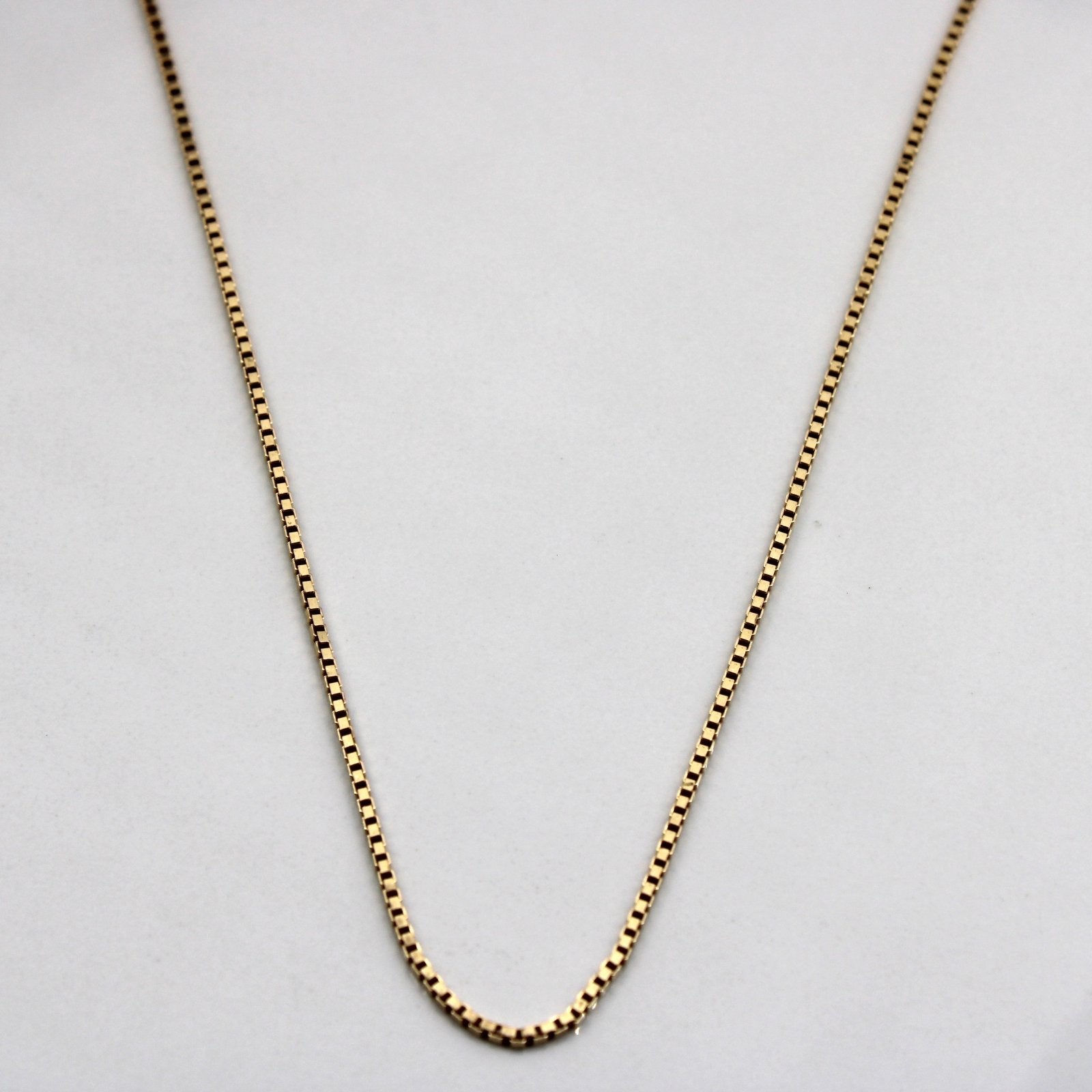10k Yellow Gold Box Chain | 22"| - 100 Ways