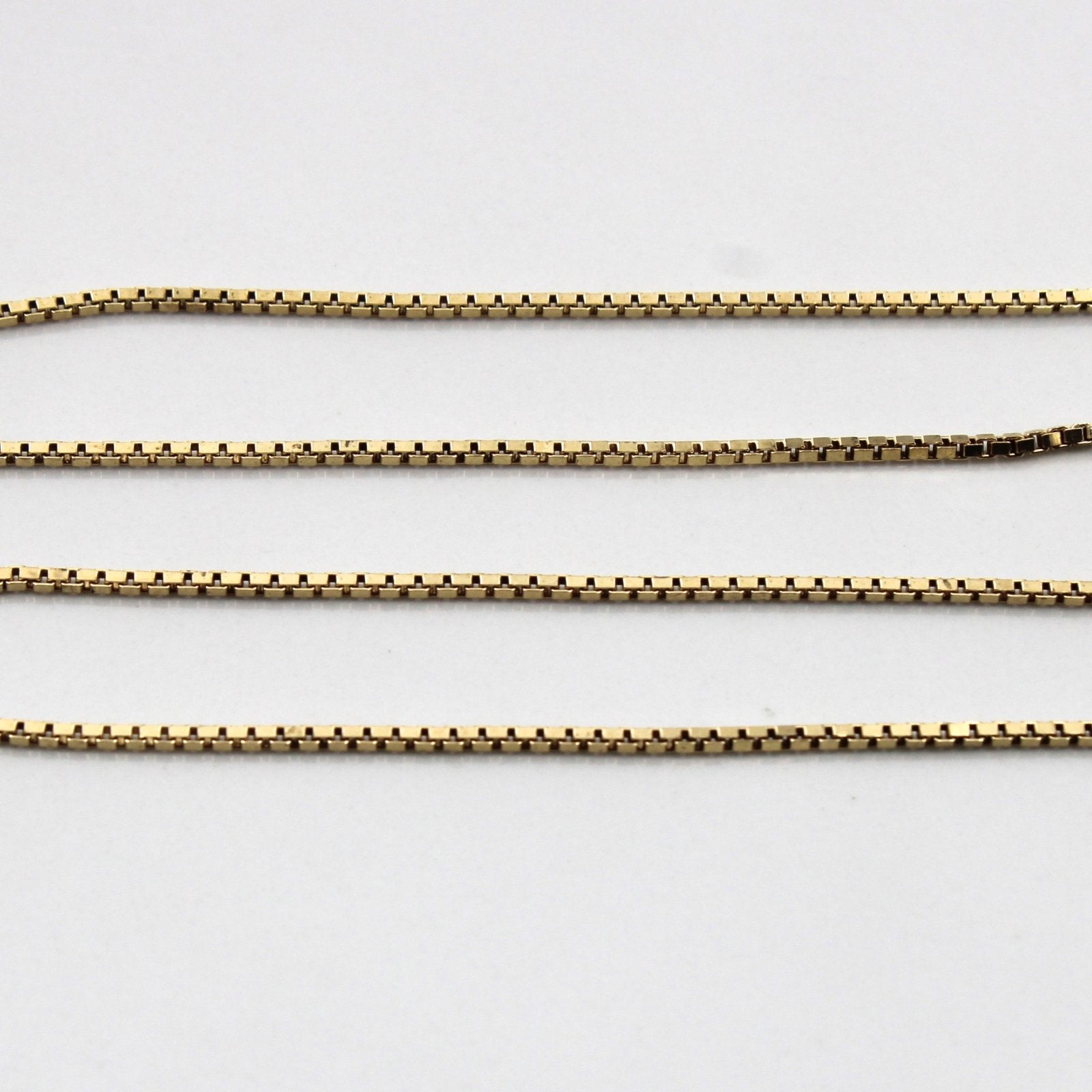 10k Yellow Gold Box Chain | 22"| - 100 Ways