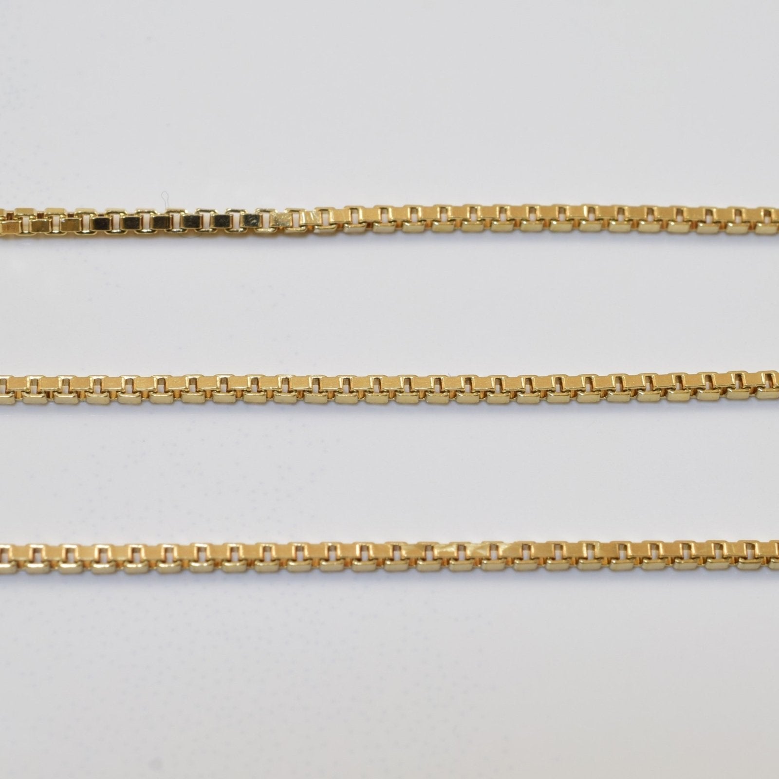 10k Yellow Gold Box Chain | 22" | - 100 Ways