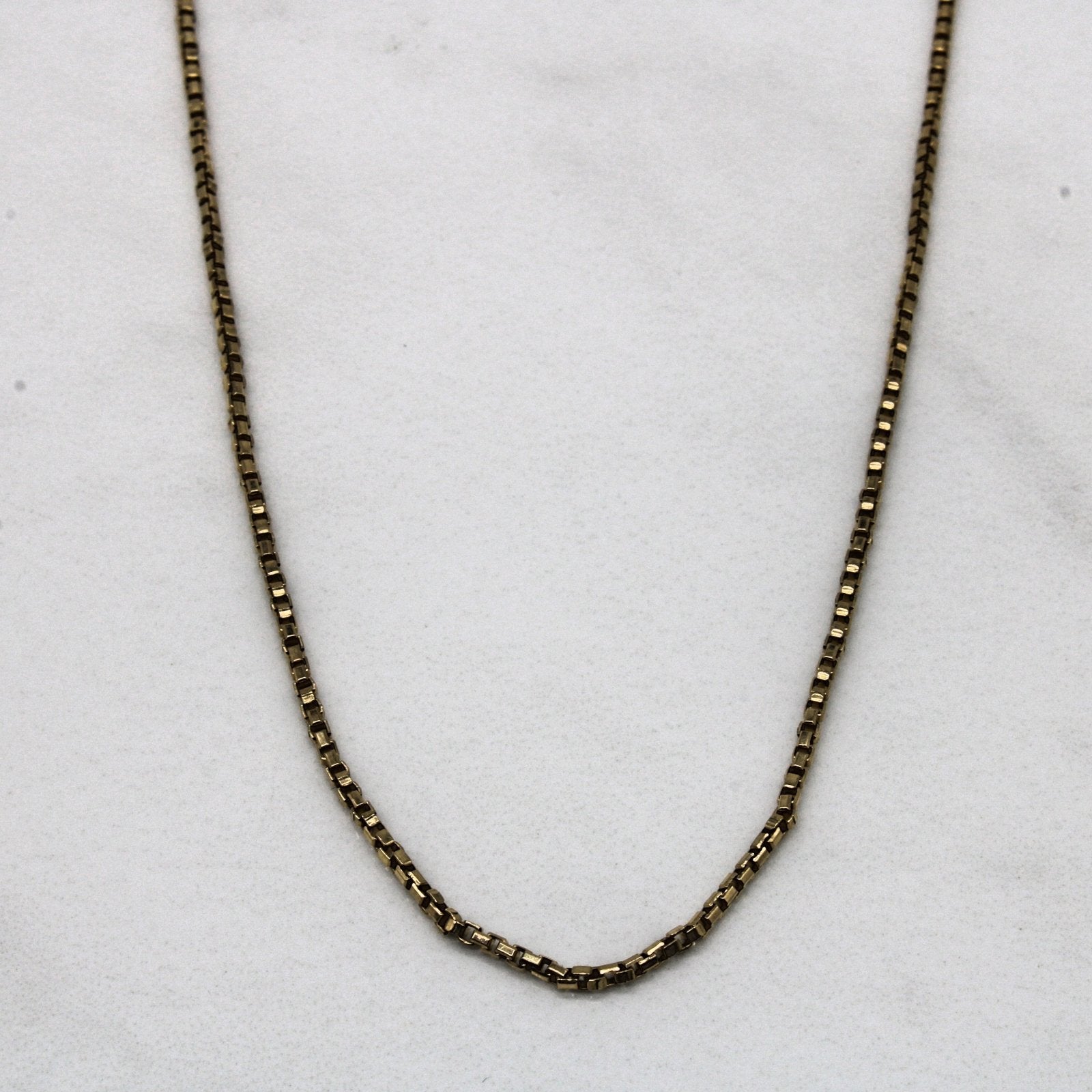10k Yellow Gold Box Chain | 22" | - 100 Ways