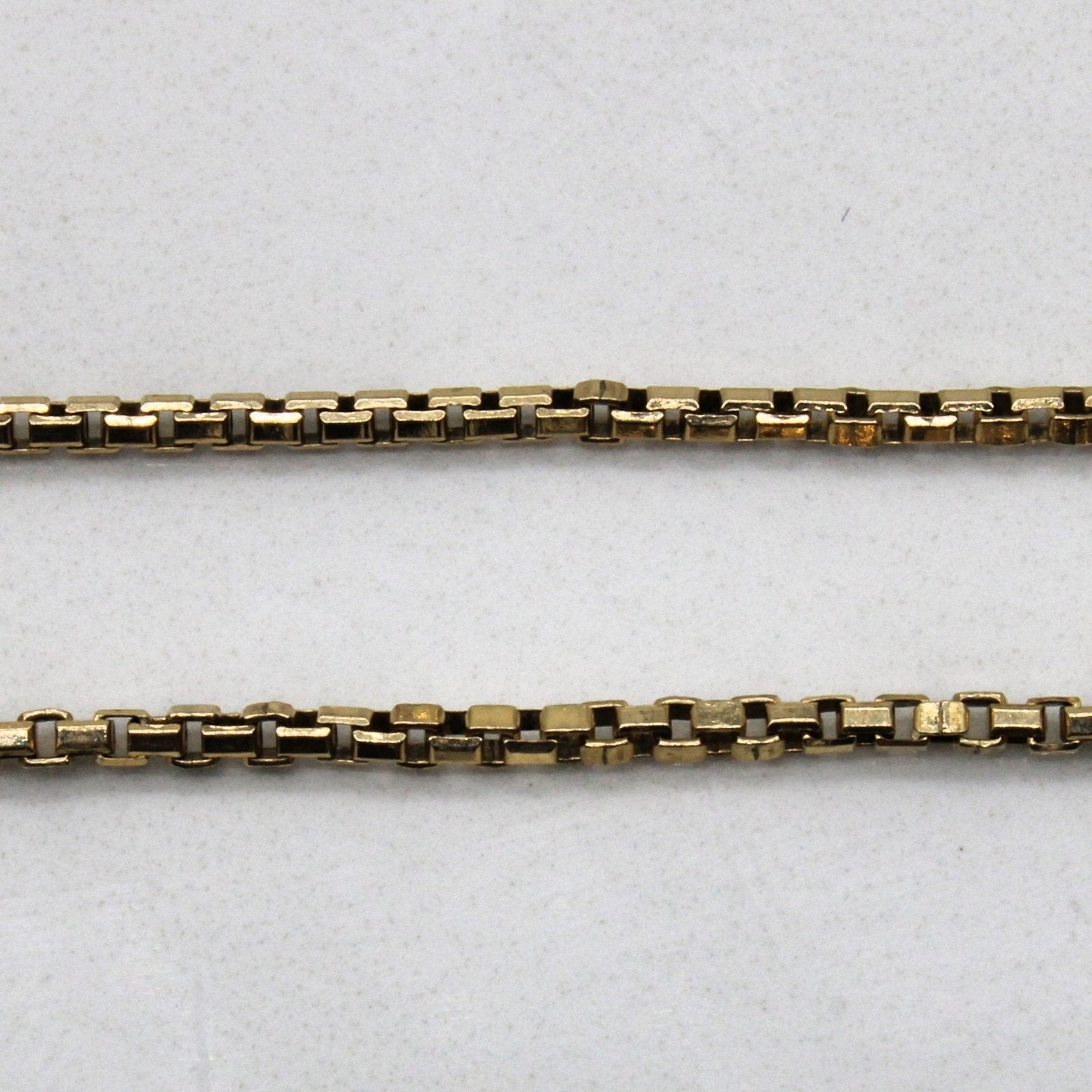 10k Yellow Gold Box Chain | 22" | - 100 Ways