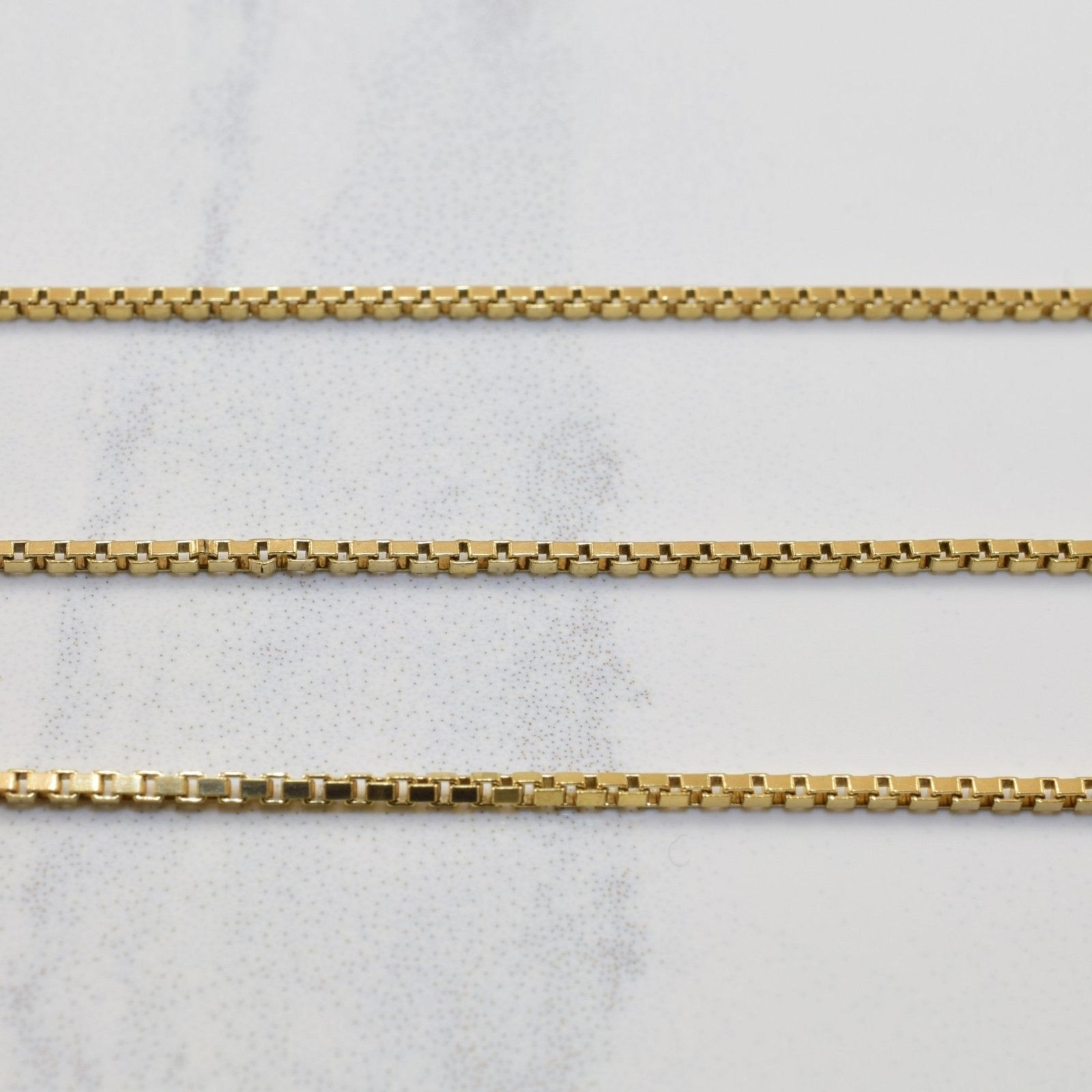 10K Yellow Gold Box Chain | 23" | - 100 Ways