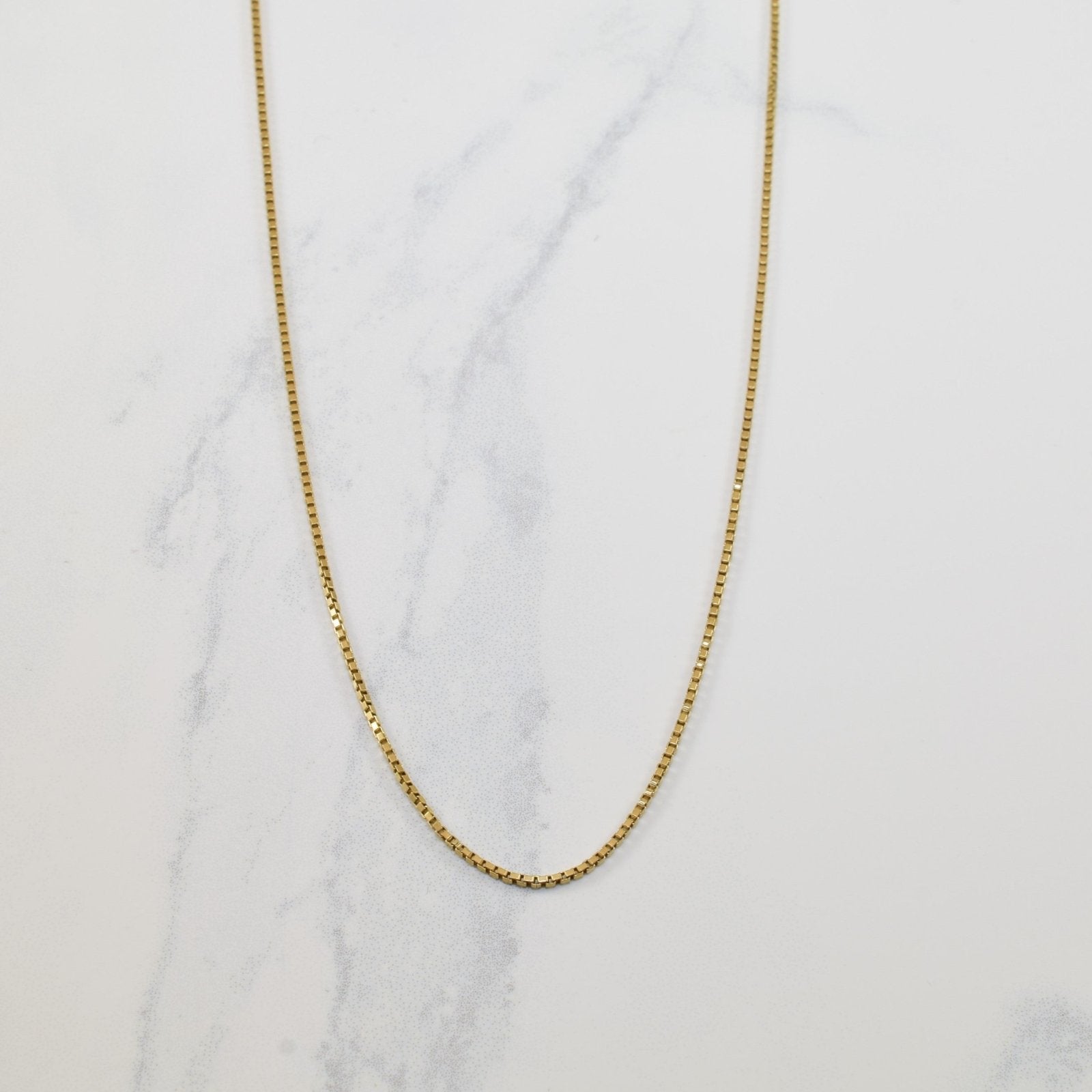 10K Yellow Gold Box Chain | 23" | - 100 Ways