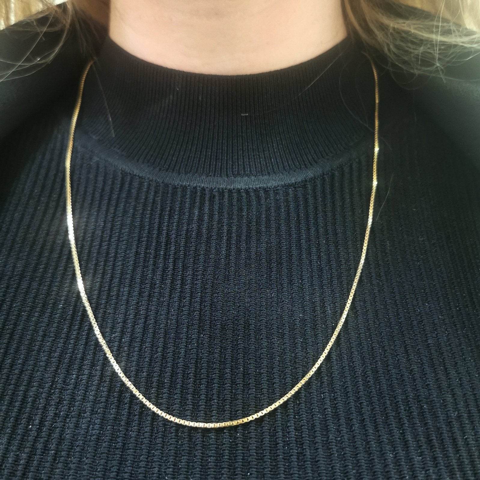 10K Yellow Gold Box Chain | 23" | - 100 Ways