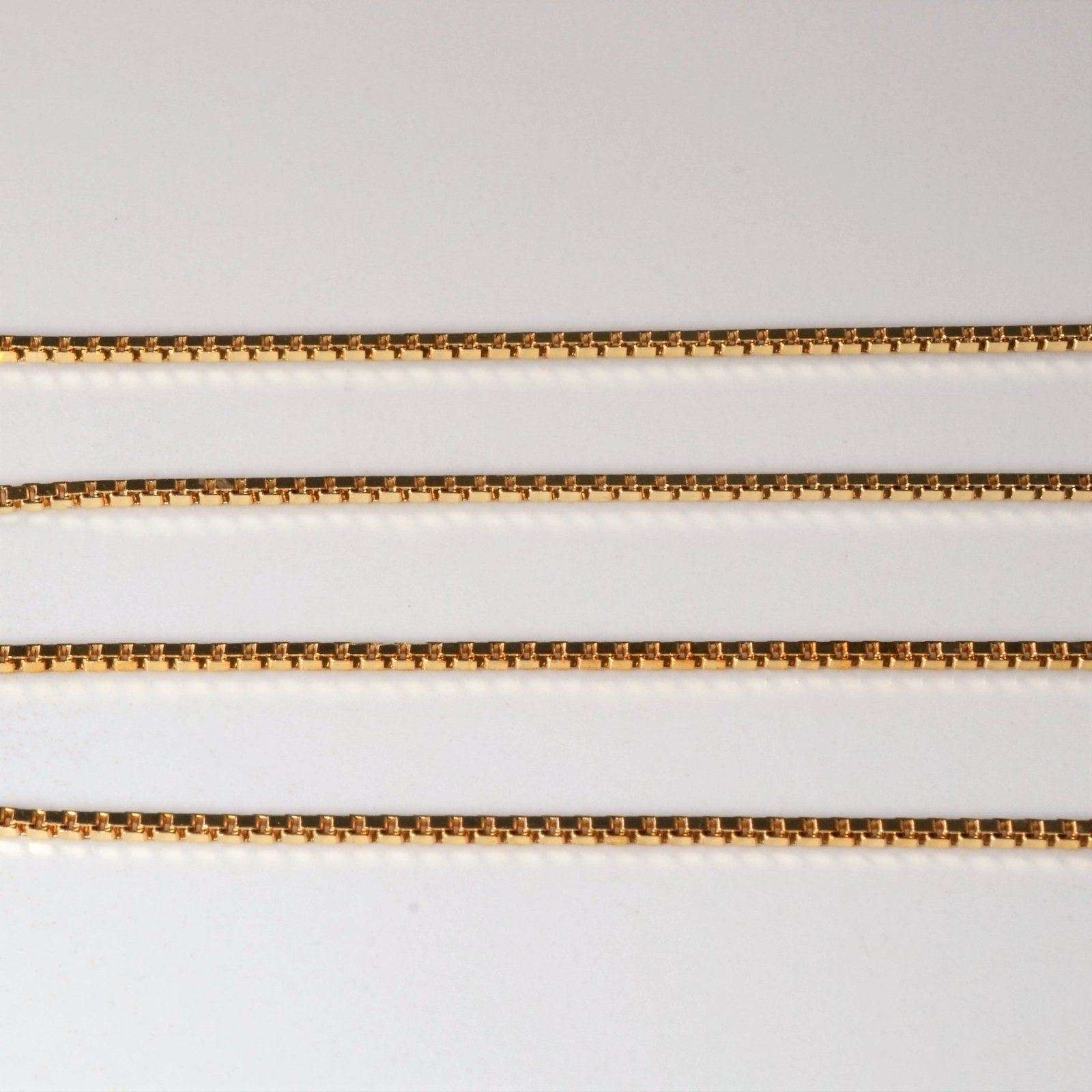 10k Yellow Gold Box Chain | 24" | - 100 Ways