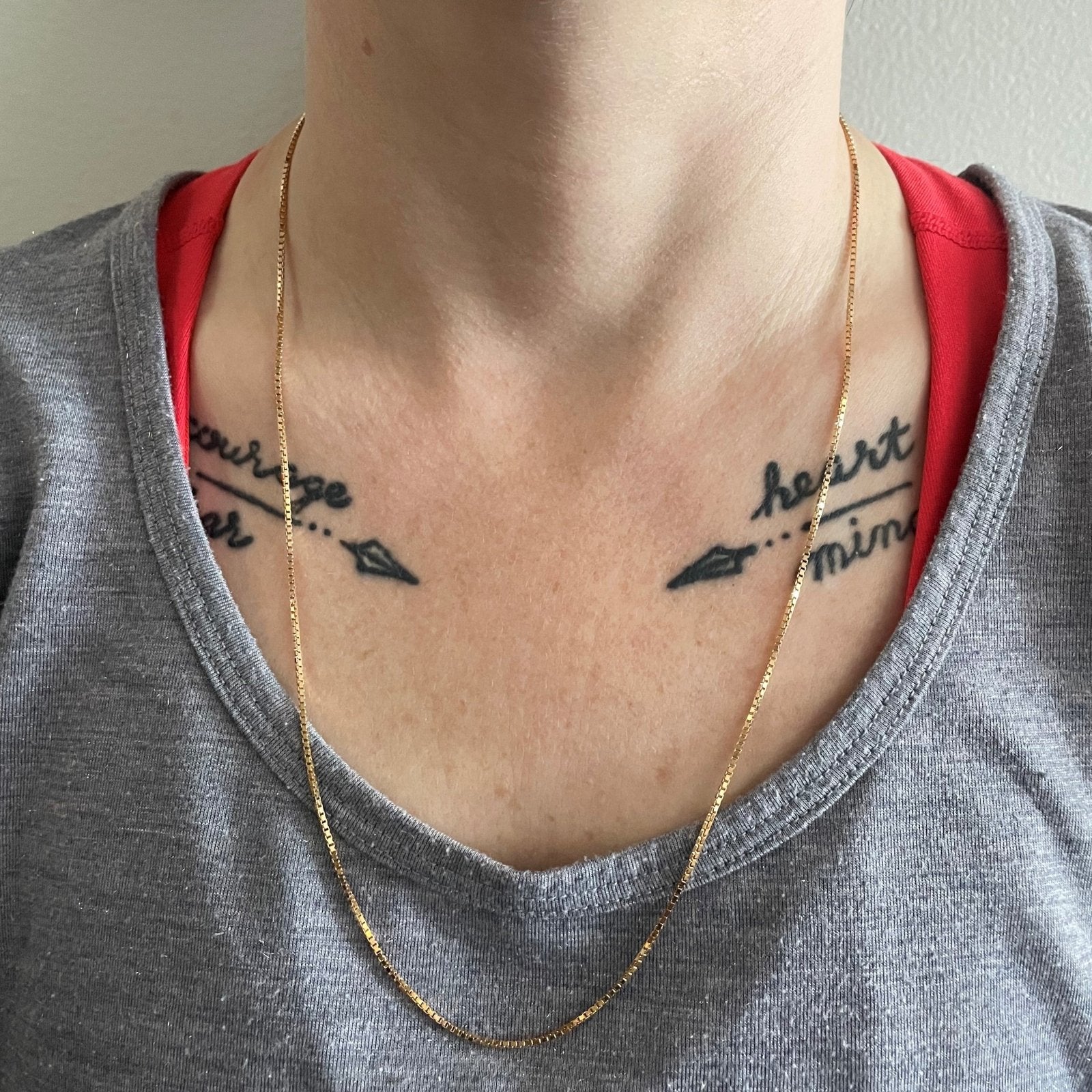 10k Yellow Gold Box Chain | 24" | - 100 Ways