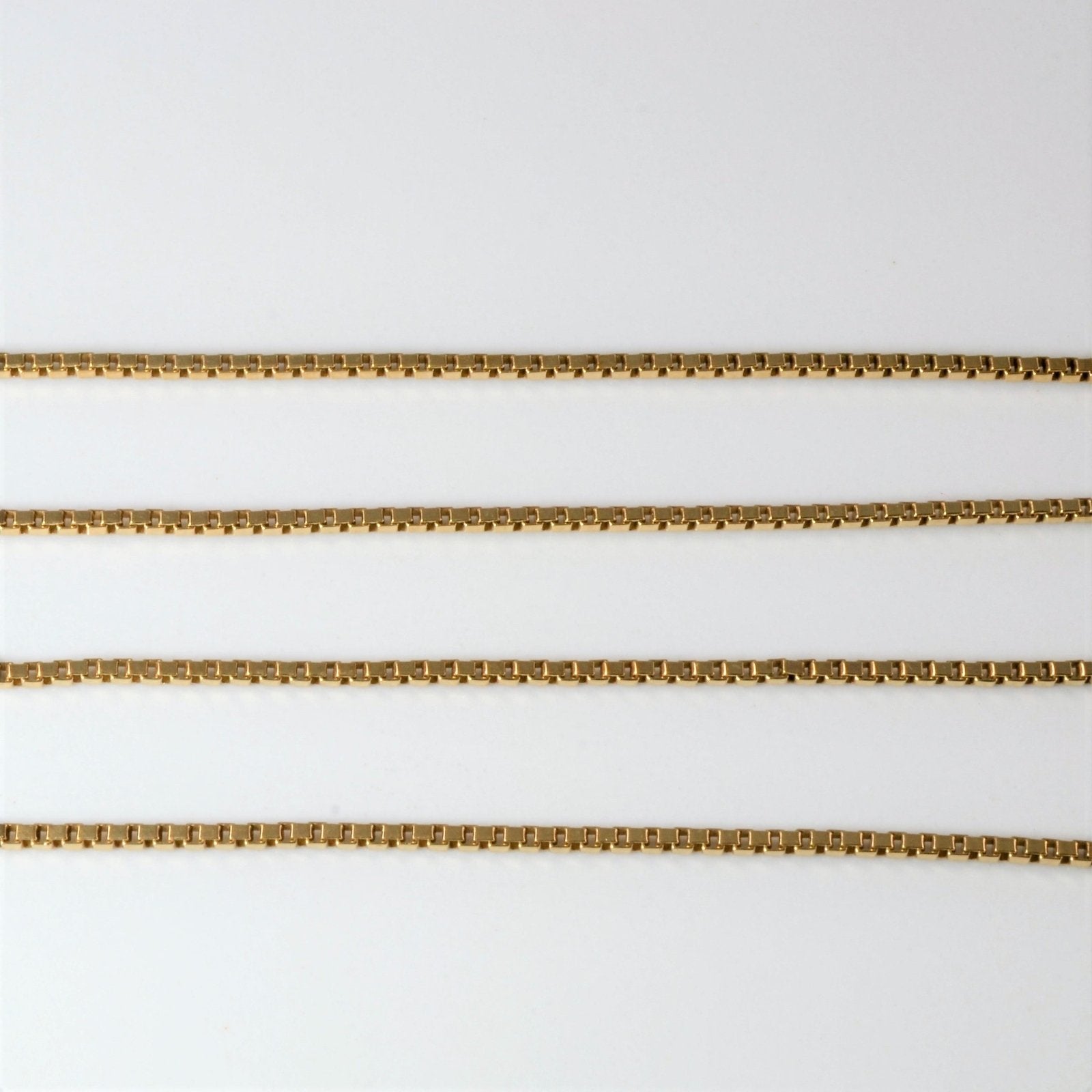 10k Yellow Gold Box Chain | 24" | - 100 Ways