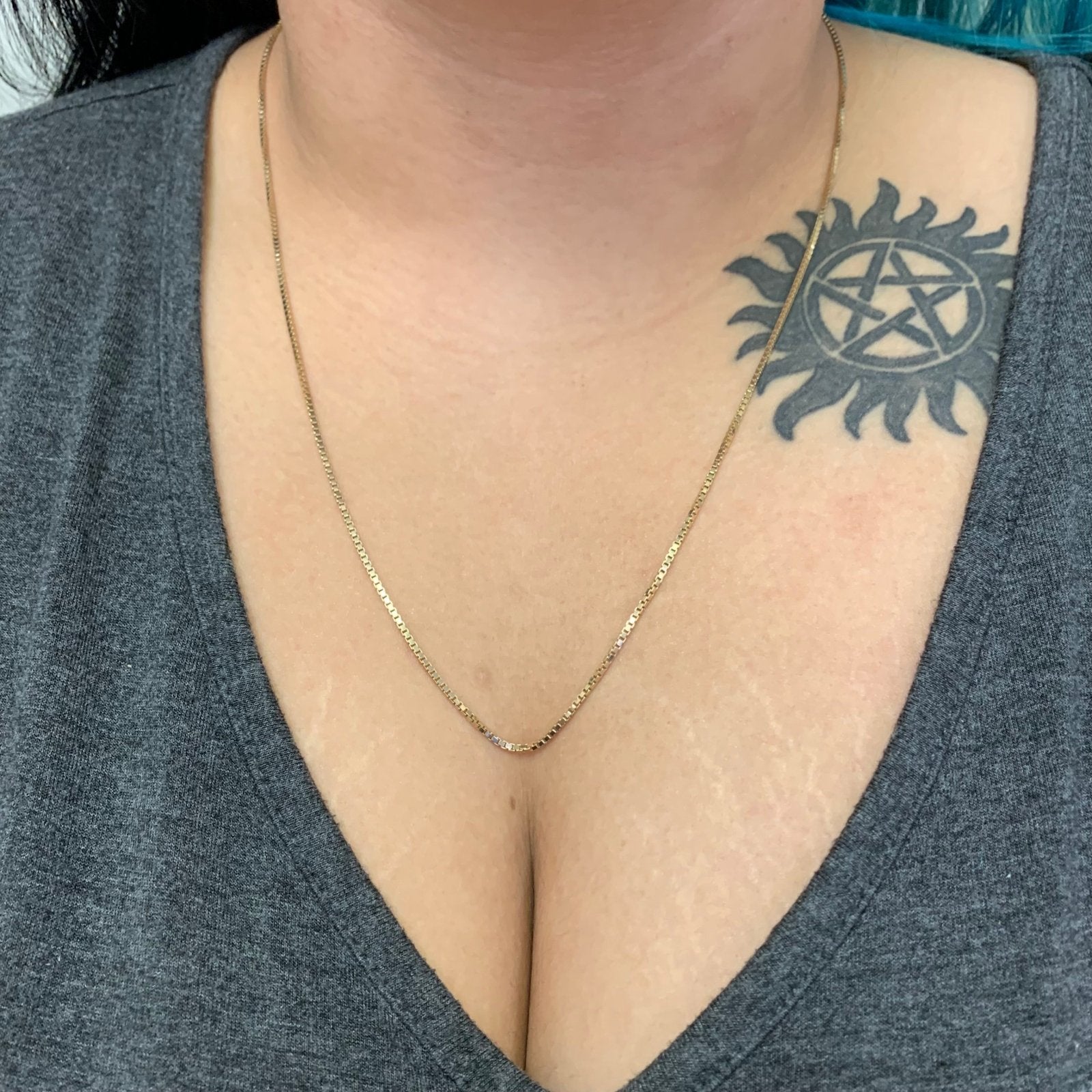 10k Yellow Gold Box Chain | 24" | - 100 Ways