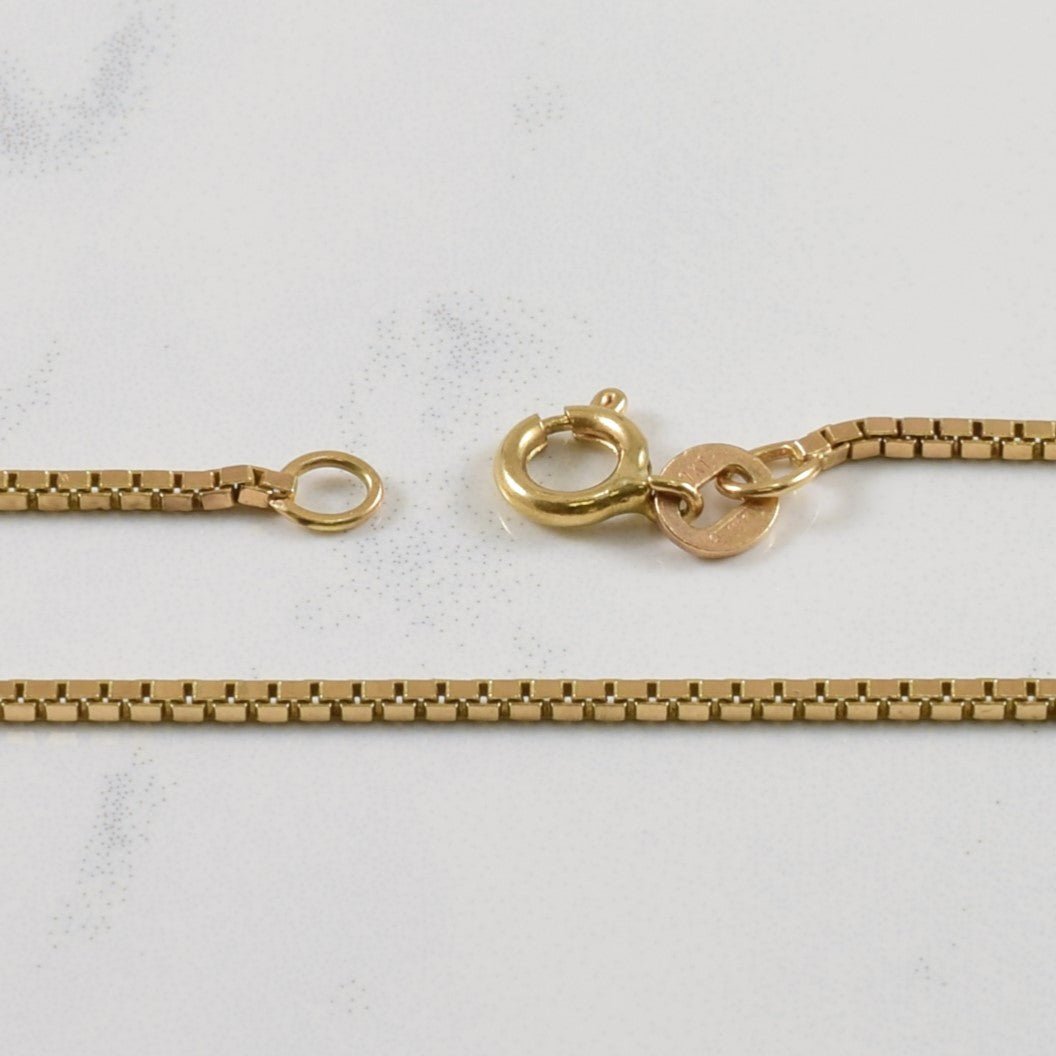 10k Yellow Gold Box Chain | 24" | - 100 Ways