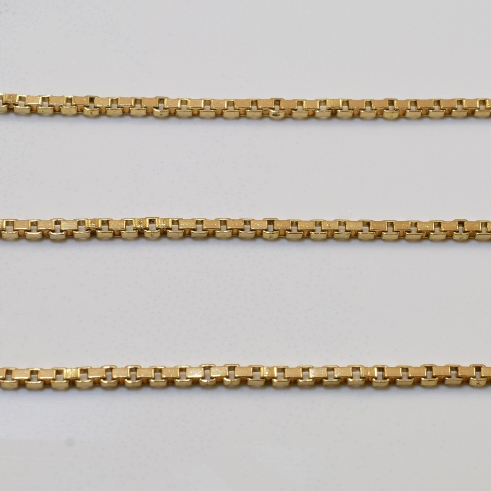10k Yellow Gold Box Chain | 24" | - 100 Ways