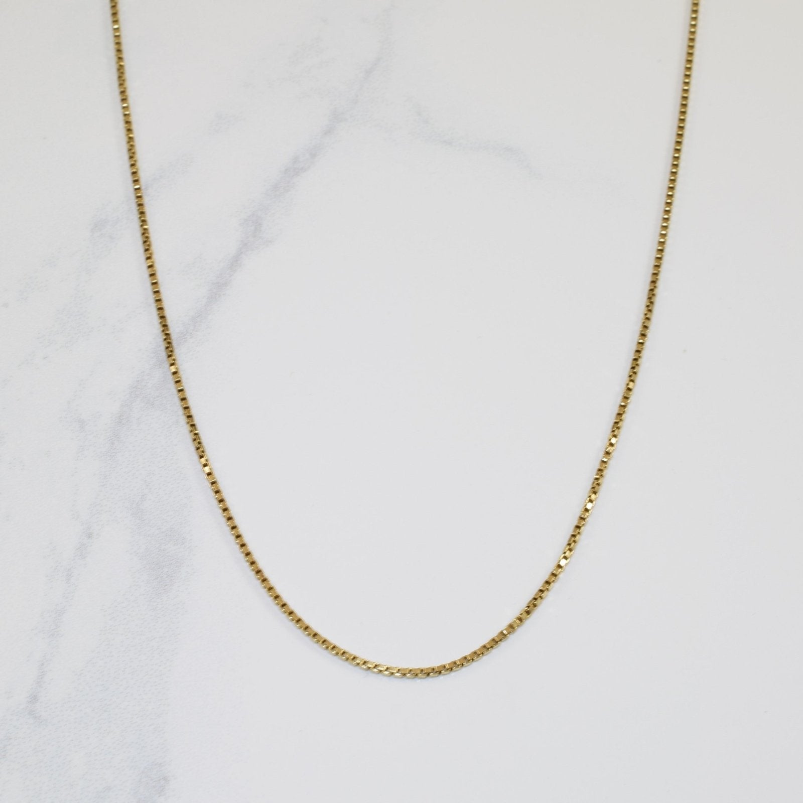 10k Yellow Gold Box Chain | 24" | - 100 Ways