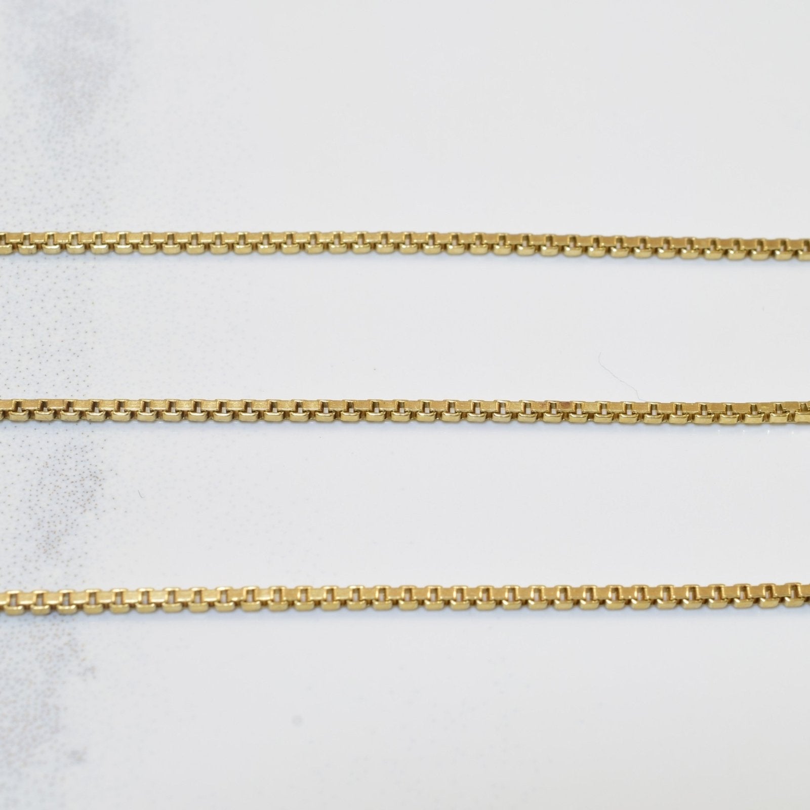 10k Yellow Gold Box Chain | 24" | - 100 Ways