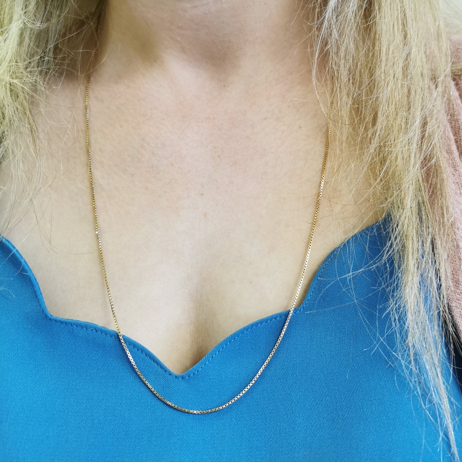 10k Yellow Gold Box Chain | 24" | - 100 Ways