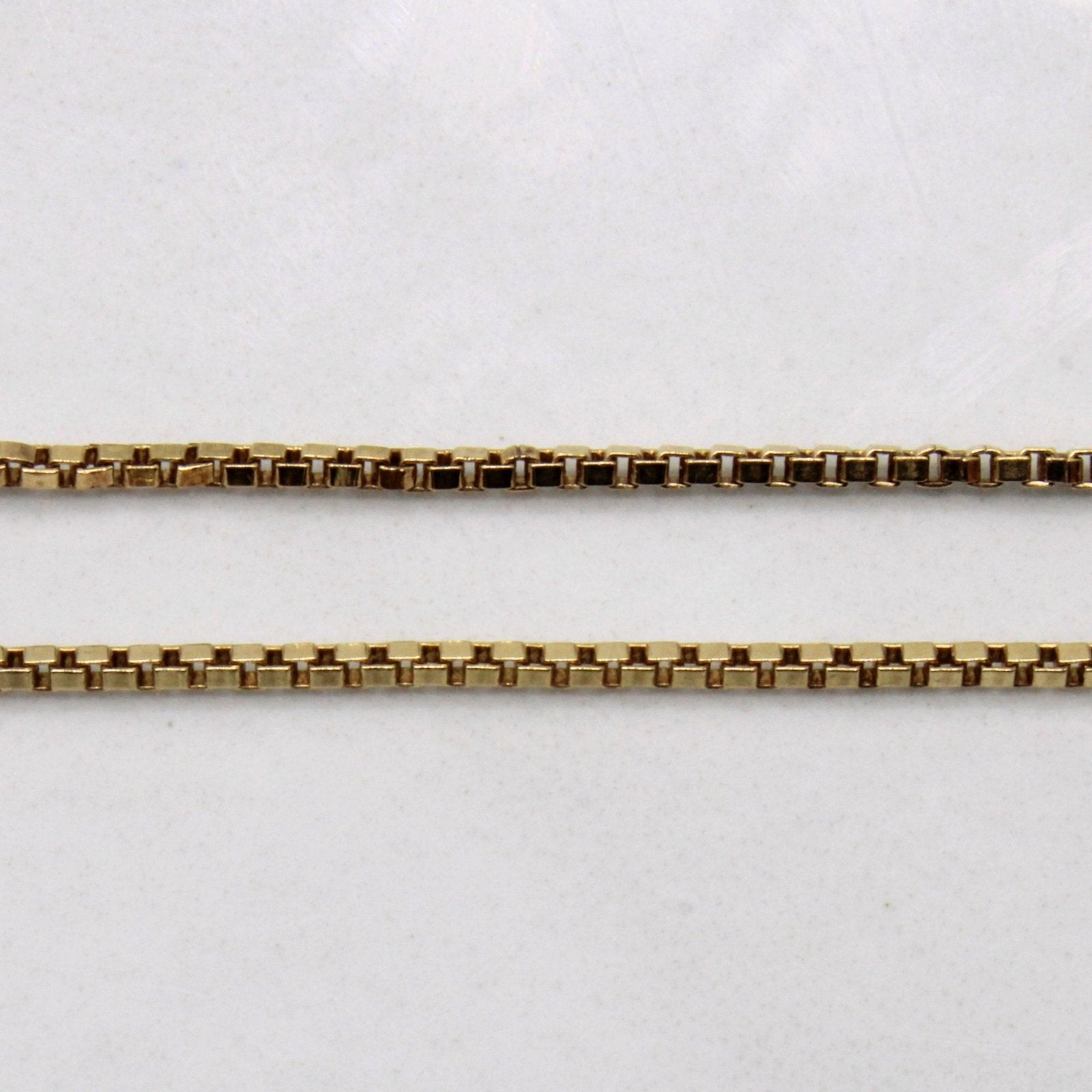 10k Yellow Gold Box Link Chain | 16" | - 100 Ways